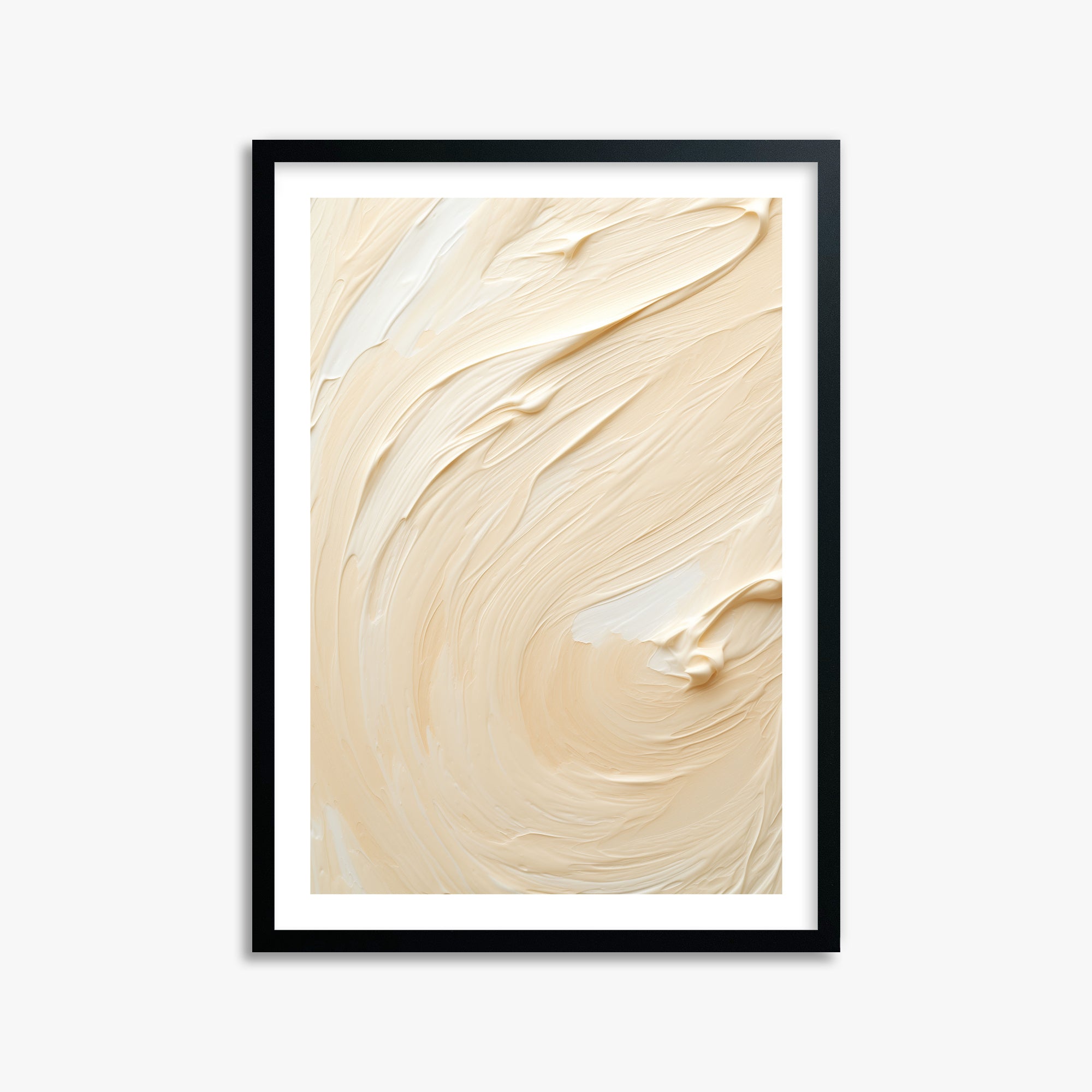 Vanilla Swirl Serenity, 50x70cm Black Framed Art Reproduction