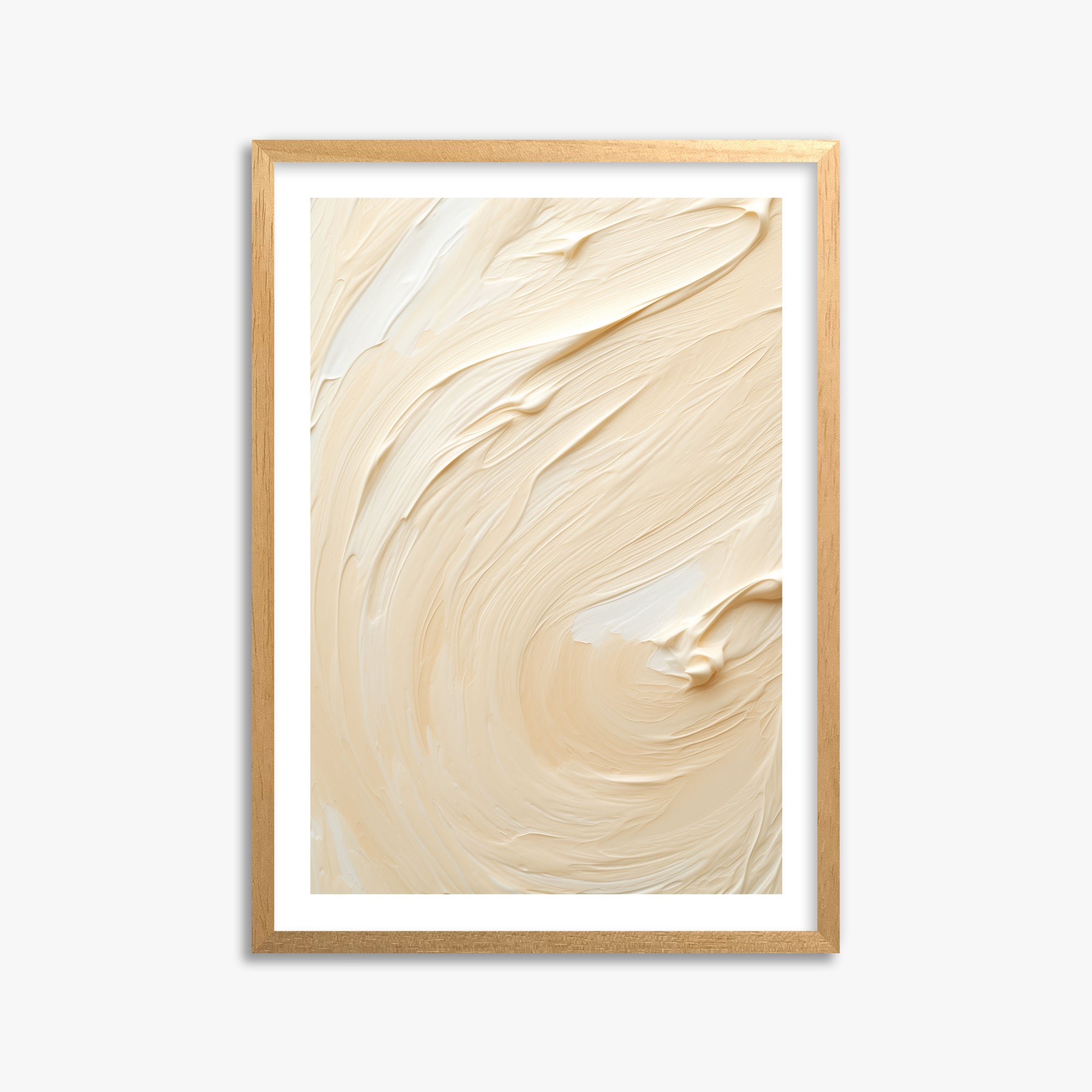 Vanilla Swirl Serenity, 50x70cm Oak Framed Art Reproduction