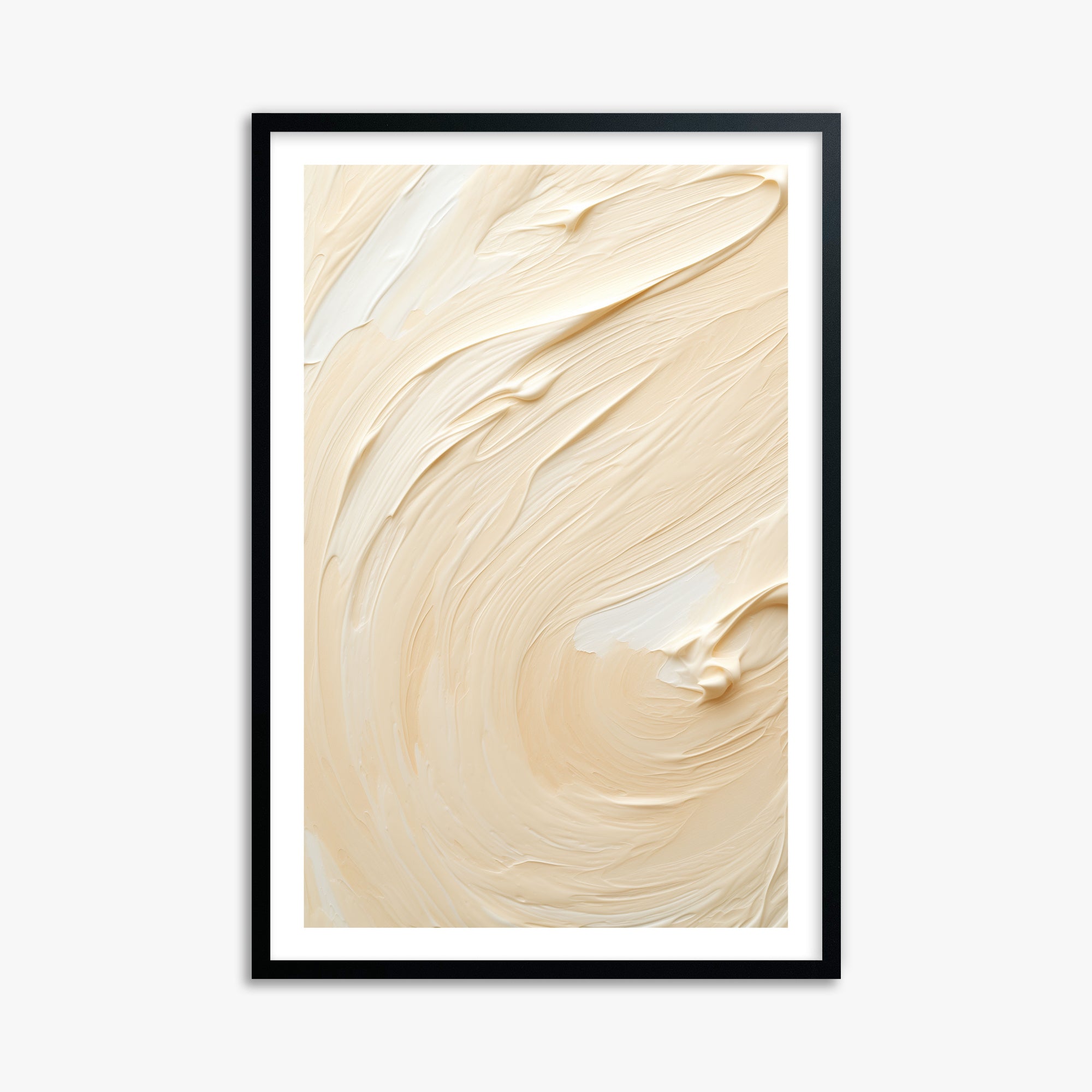 Vanilla Swirl Serenity, 61x91cm Black Framed Art Reproduction