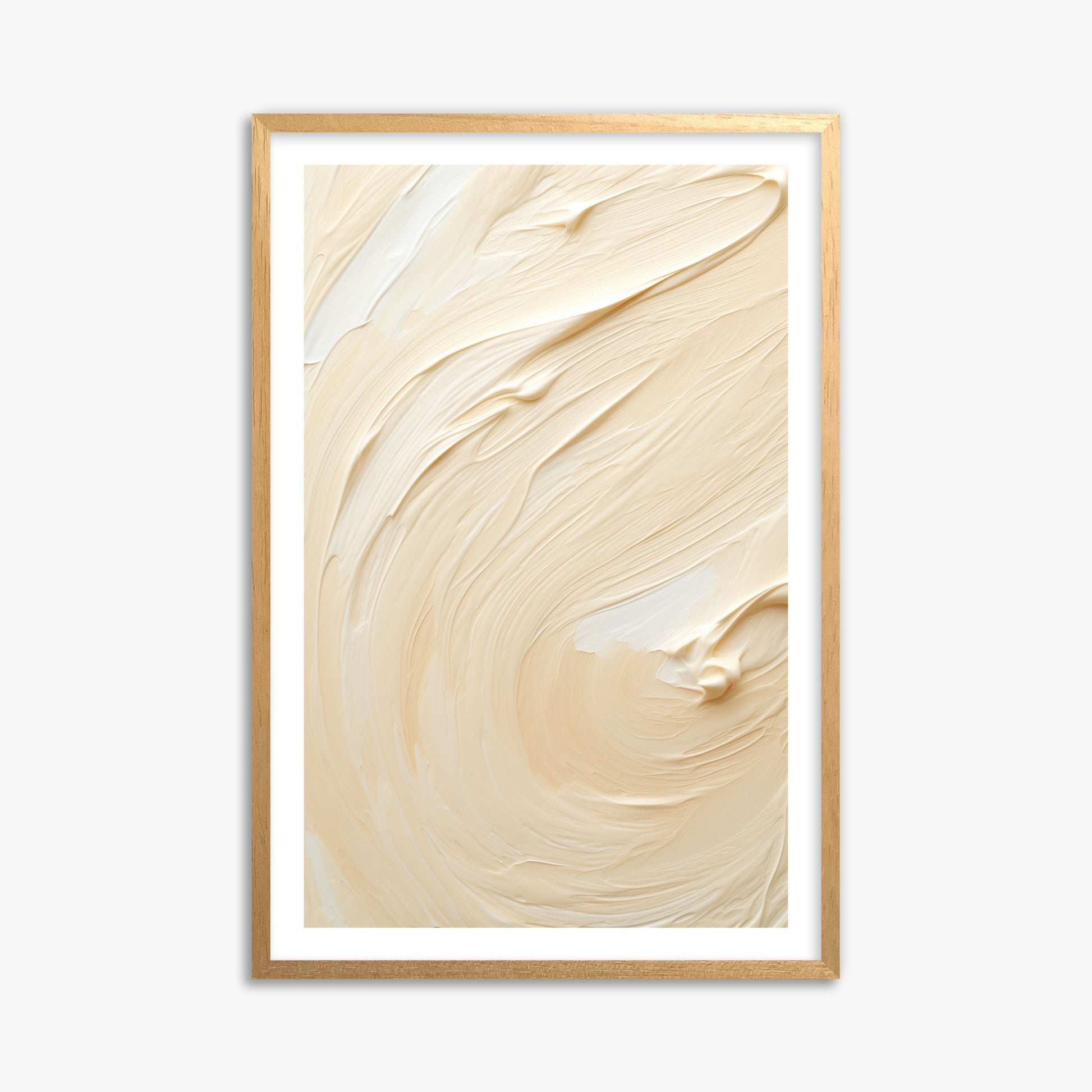 Vanilla Swirl Serenity, 61x91cm Oak Framed Art Reproduction