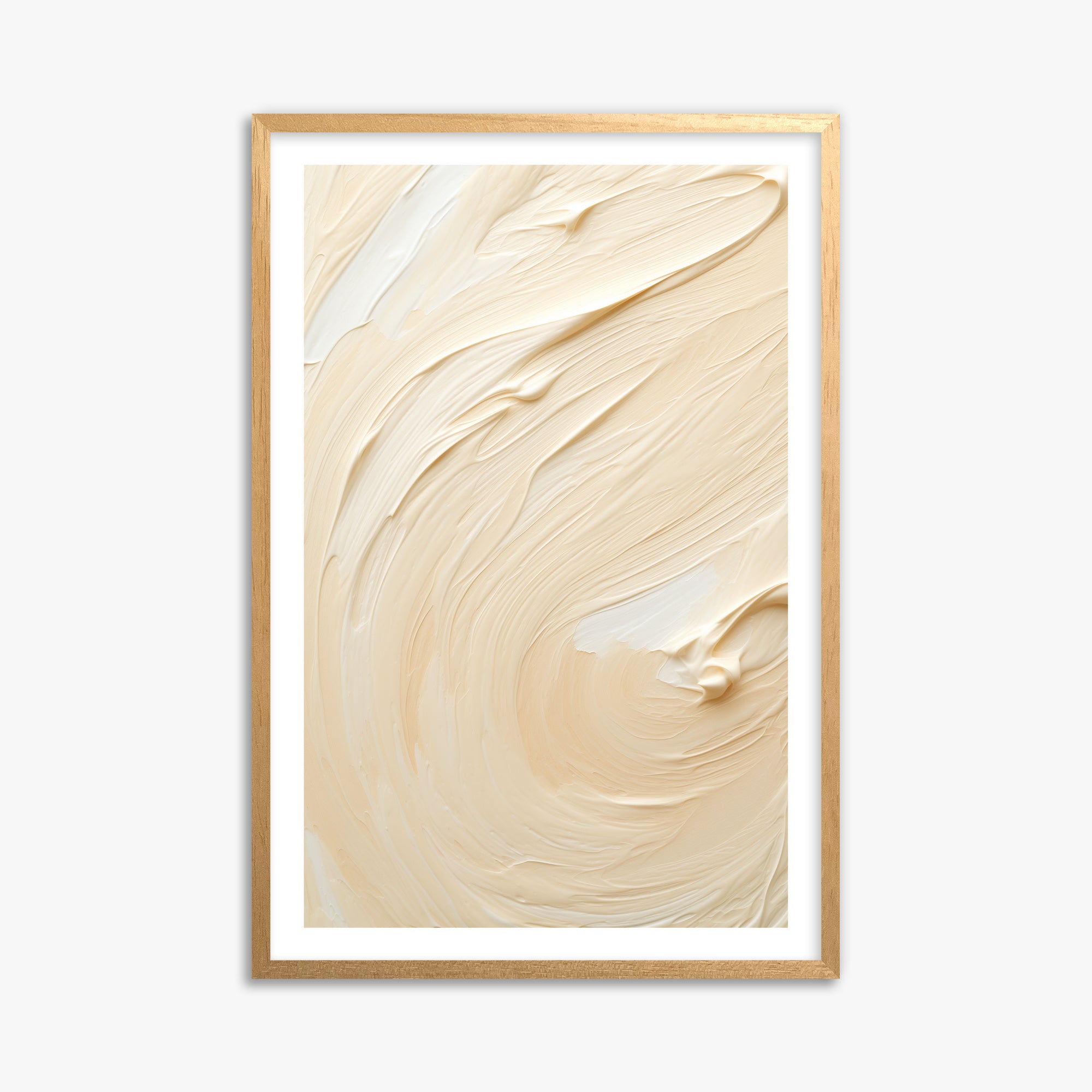 Vanilla Swirl Serenity, 61x91cm Oak Framed Art Reproduction
