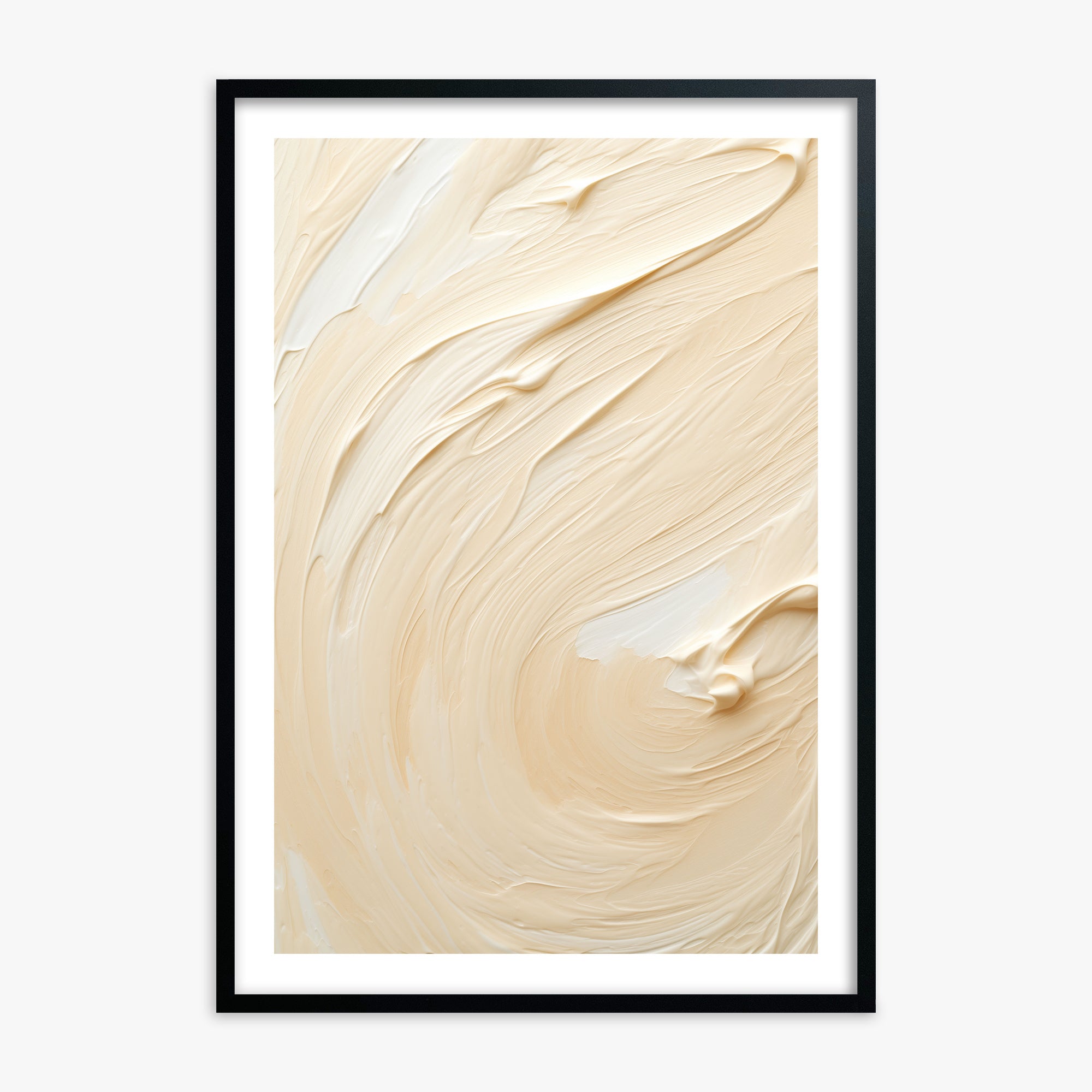 Vanilla Swirl Serenity, 70x100cm Black Framed Art Reproduction