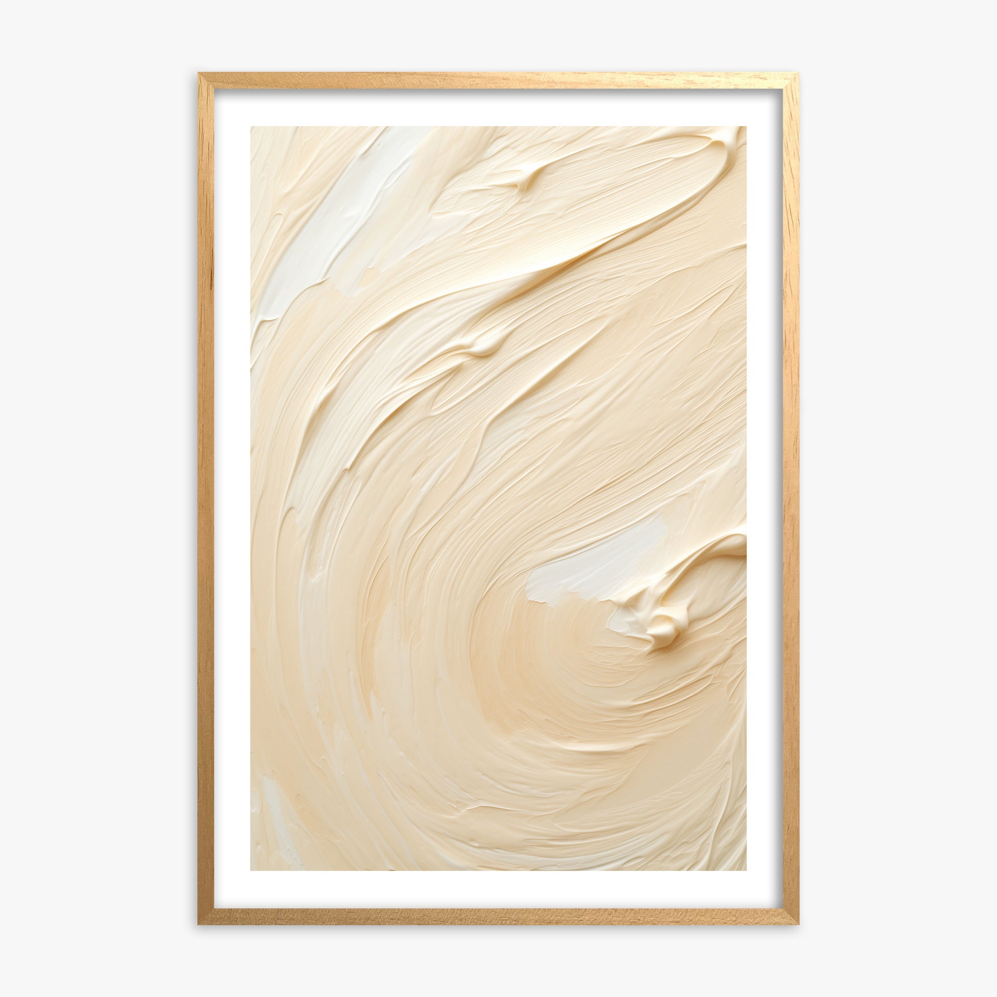 Vanilla Swirl Serenity, 70x100cm Oak Framed Art Reproduction