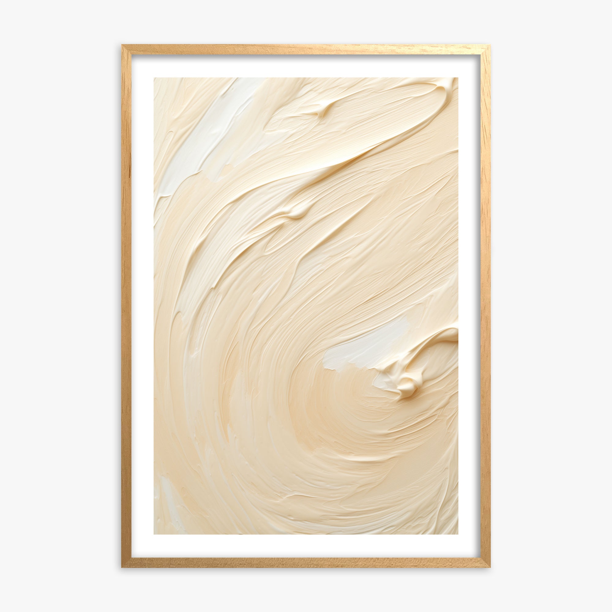 Vanilla Swirl Serenity, 70x100cm Oak Framed Art Reproduction