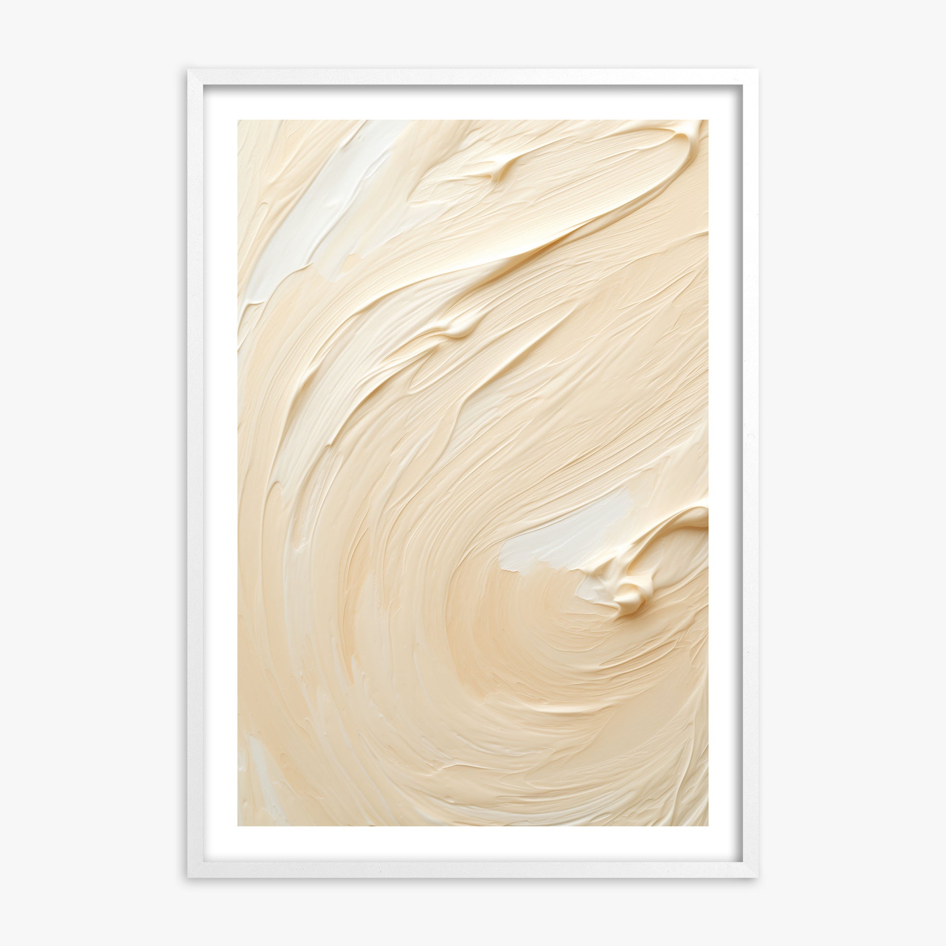 Vanilla Swirl Serenity, 70x100cm Whitek Framed Art Reproduction