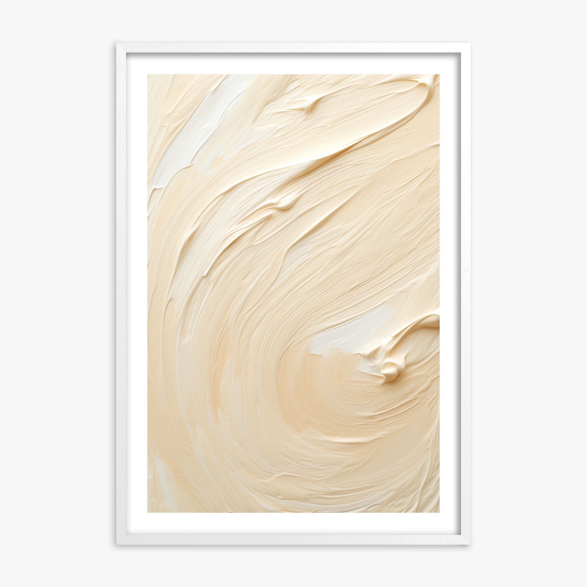 Vanilla Swirl Serenity, 70x100cm Whitek Framed Art Reproduction