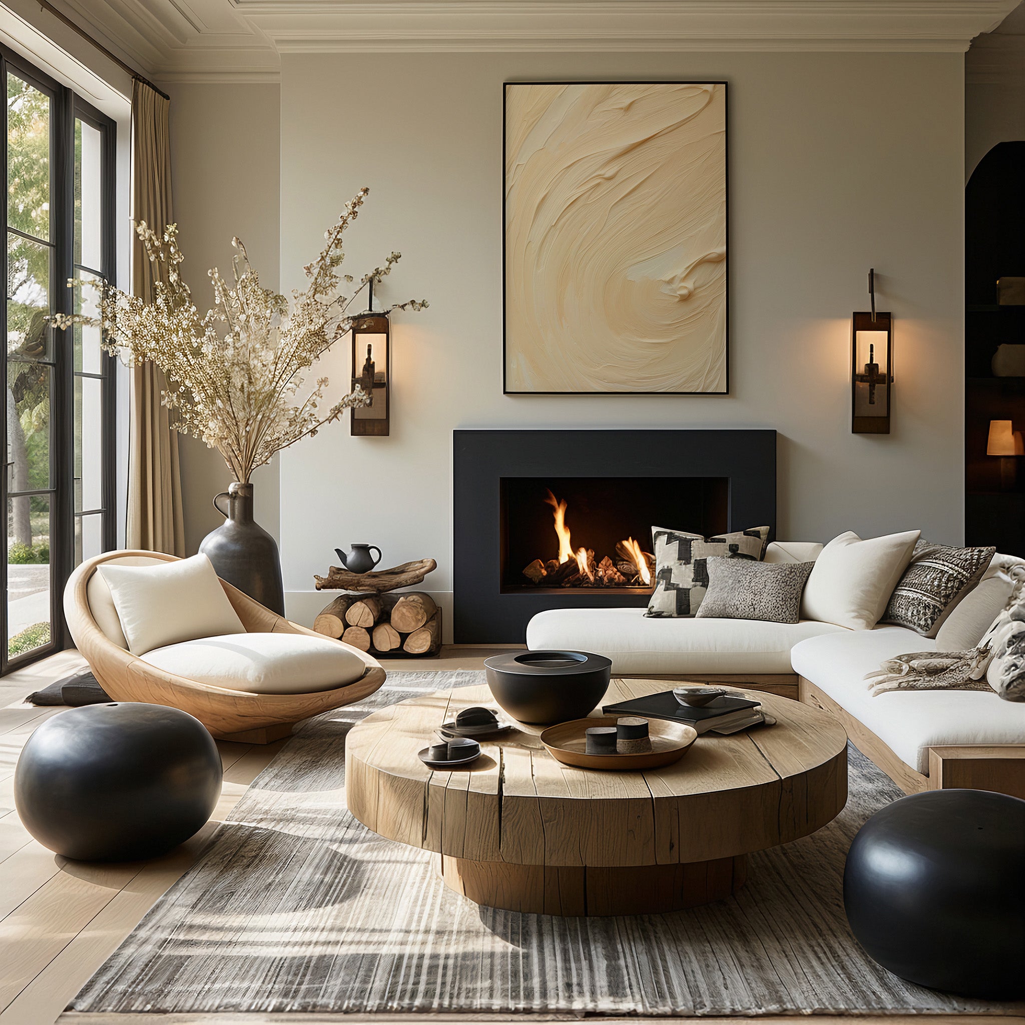 Design Concept No. 39 for Vanilla Swirl Serenity Modern Poster Art