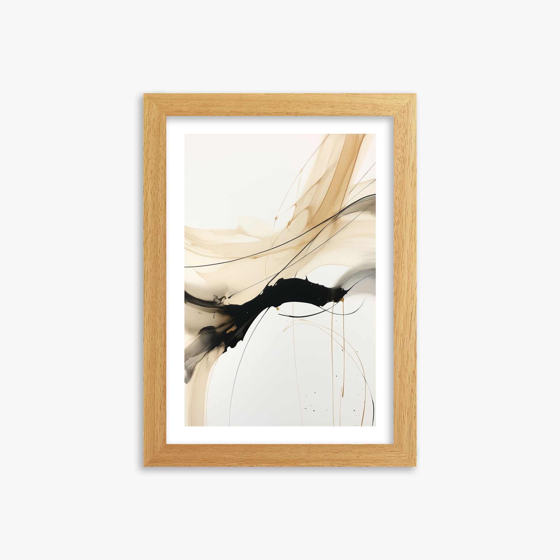 Gilded Blending, 21x30cm Framed Poster With Oak Frame