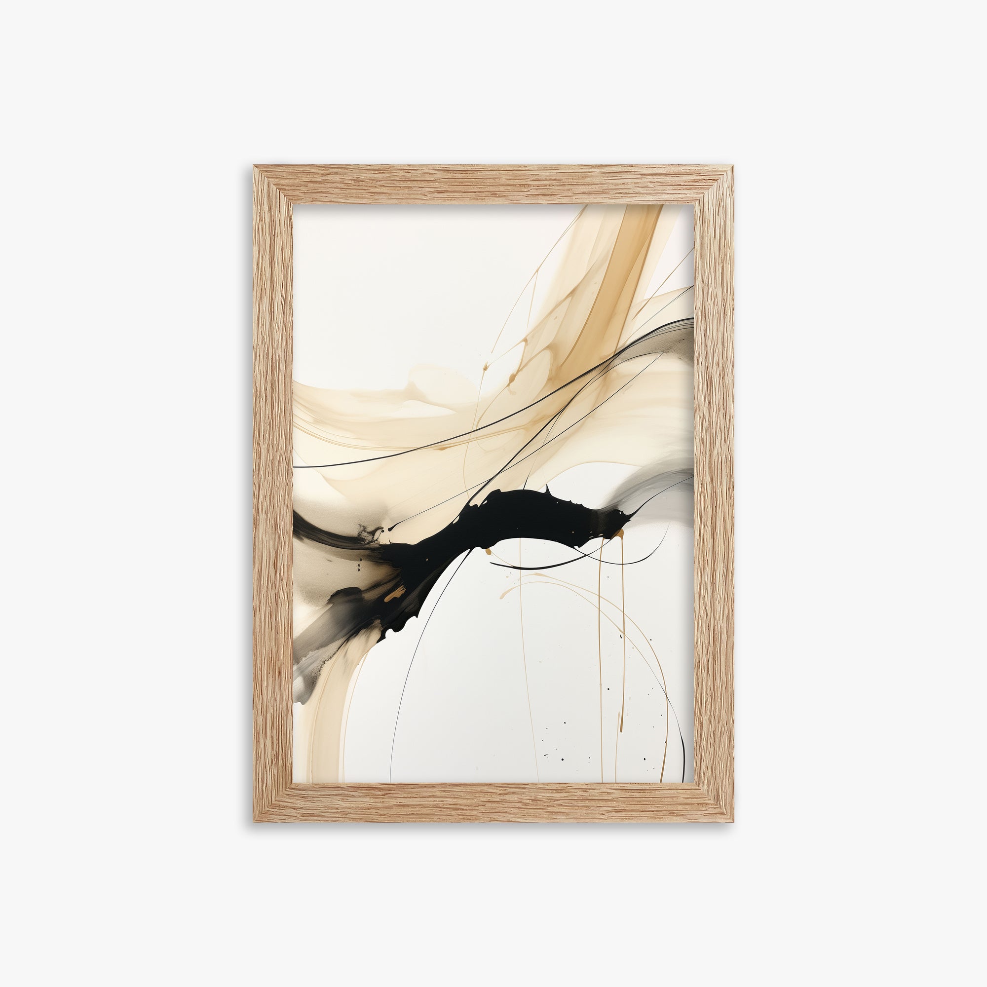 Gilded Blending, 21x30cm Framed Poster With Raw Oak Frame