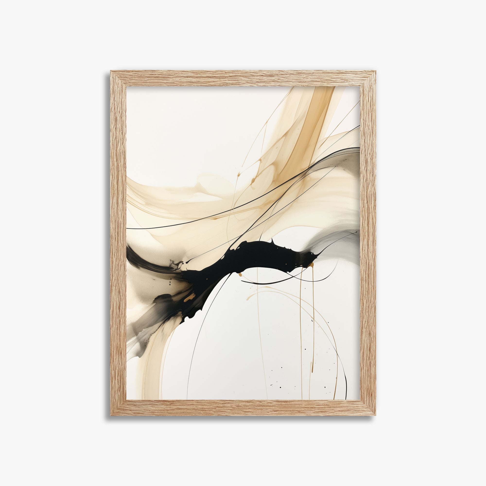 Gilded Blending, 30x40cm Framed Poster With Raw Oak Frame