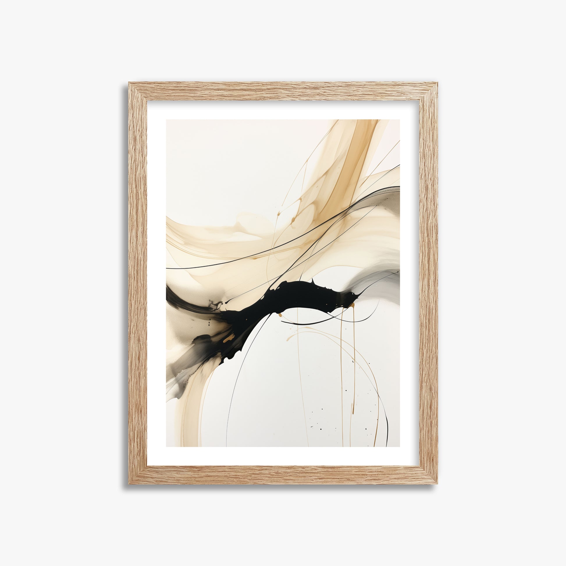 Gilded Blending, 30x40cm Framed Poster With Raw Oak Frame