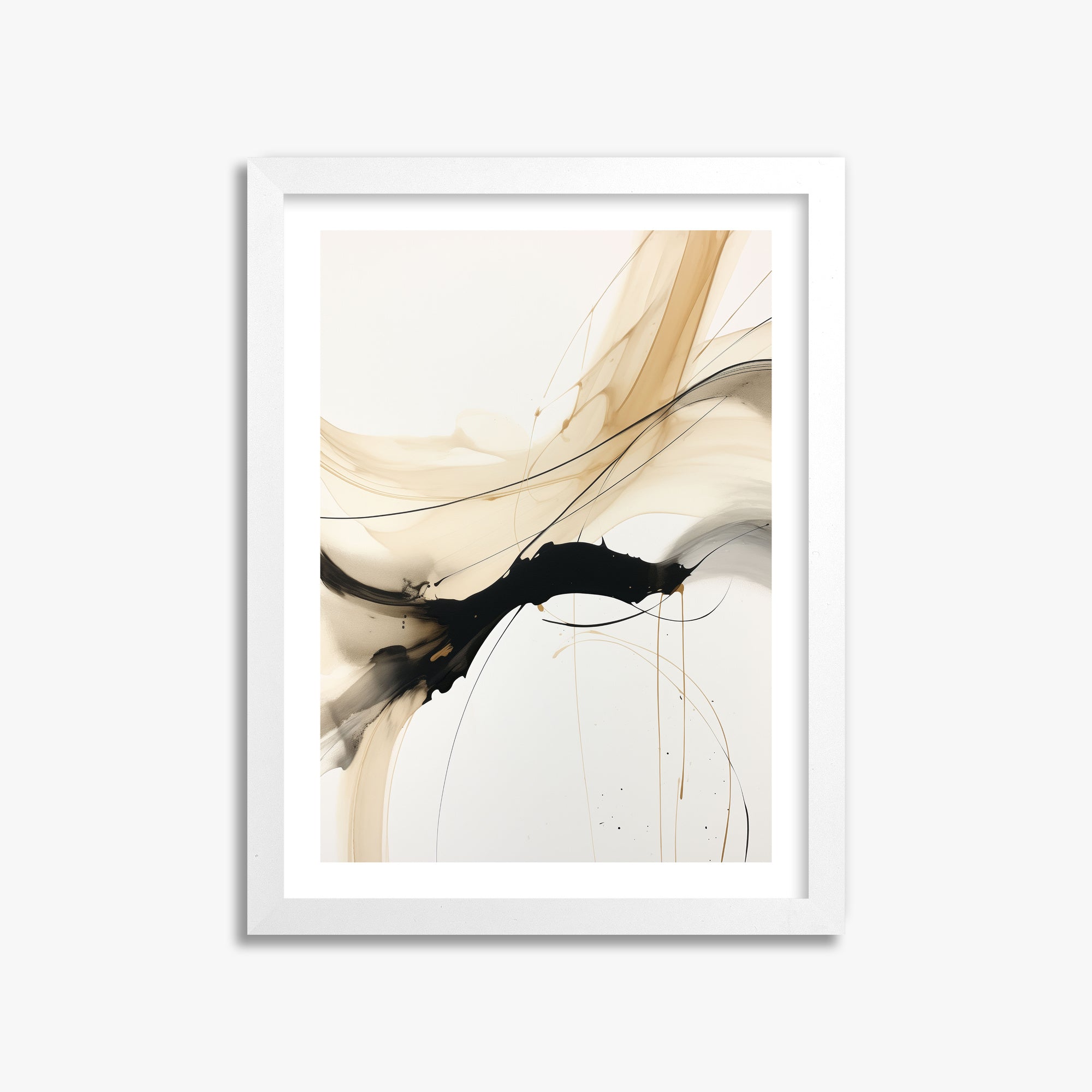 Gilded Blending, 30x40cm Framed Poster With White Frame