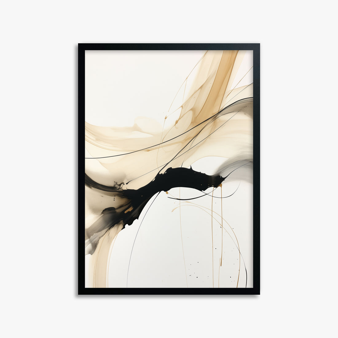 Gilded Blending, 50x70cm Framed Poster With Black Frame