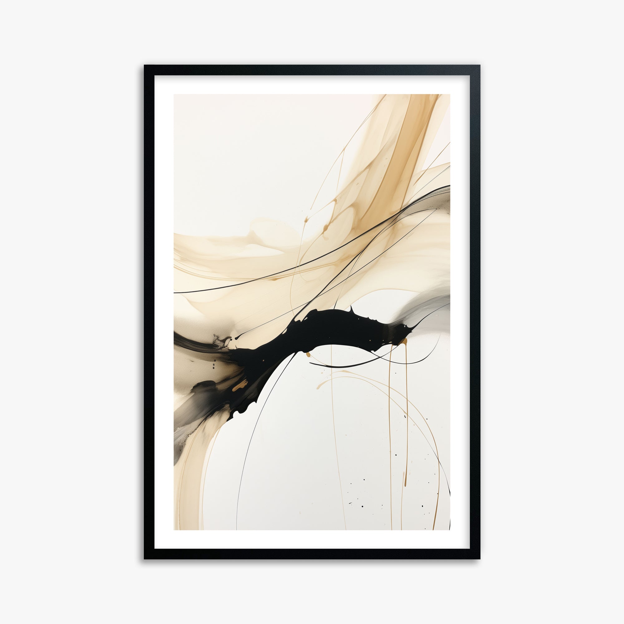 Gilded Blending, 61x91cm Framed Poster With Black Frame