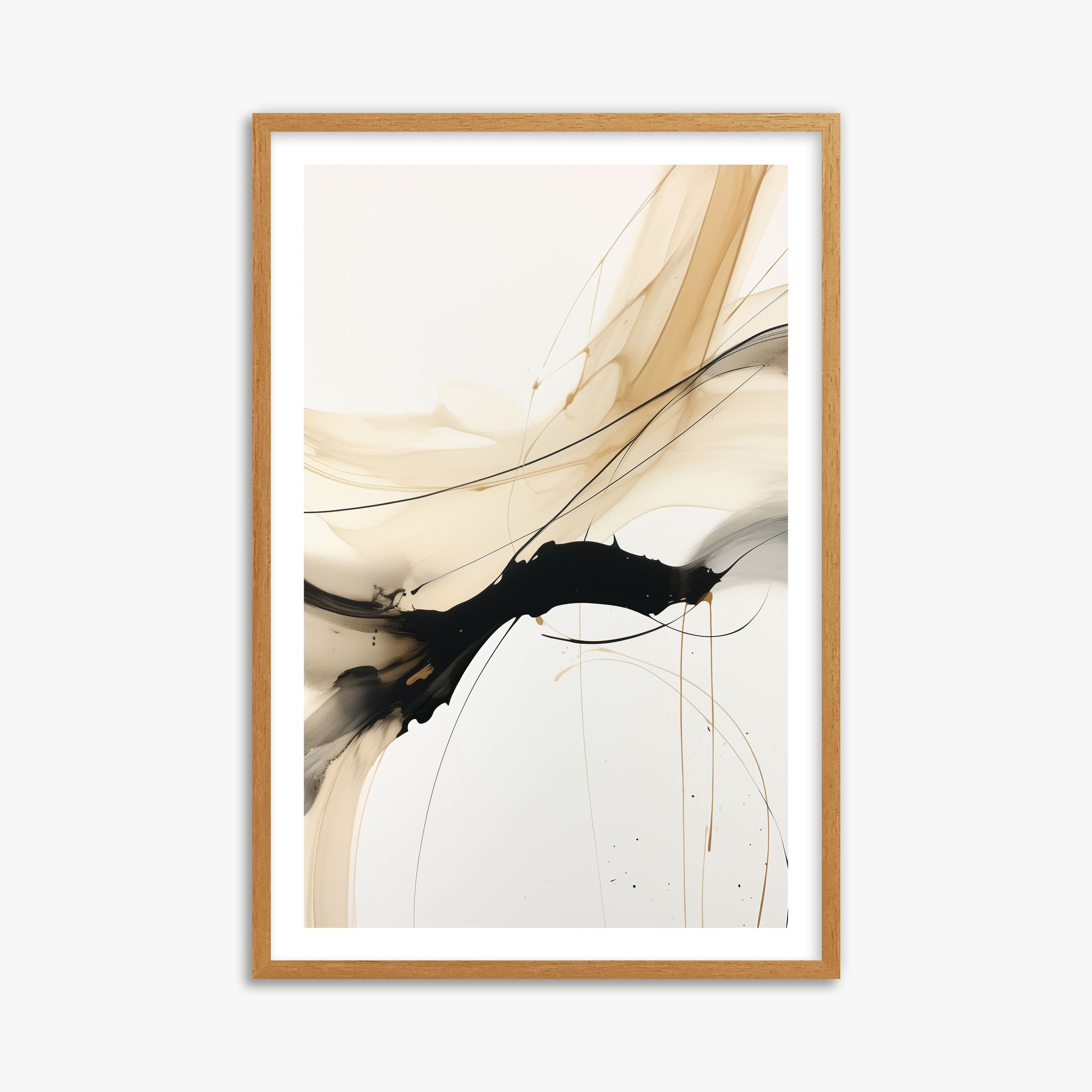 Gilded Blending, 61x91cm Framed Poster With Oak Frame