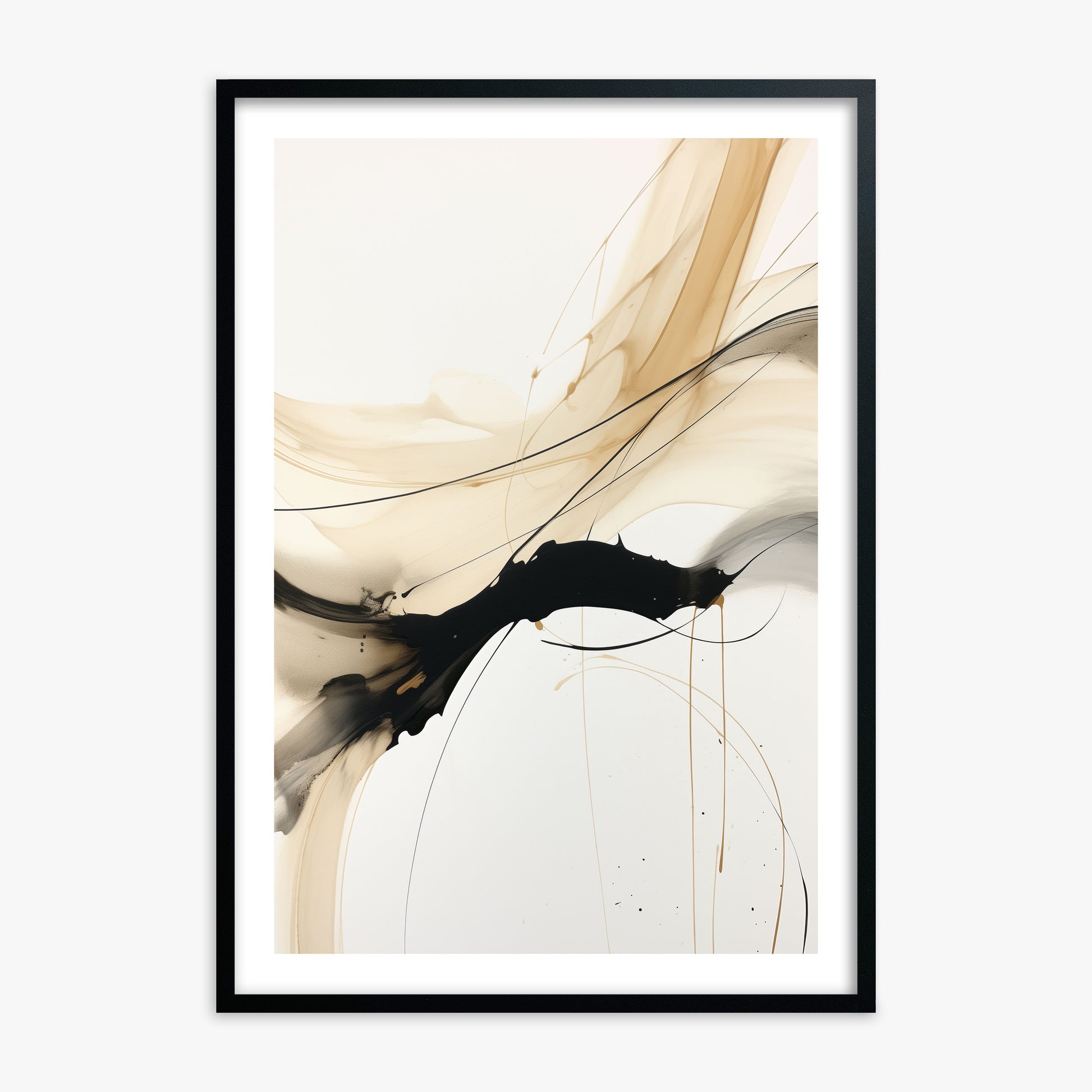 Gilded Blending, 70x100cm Framed Poster With Black Frame