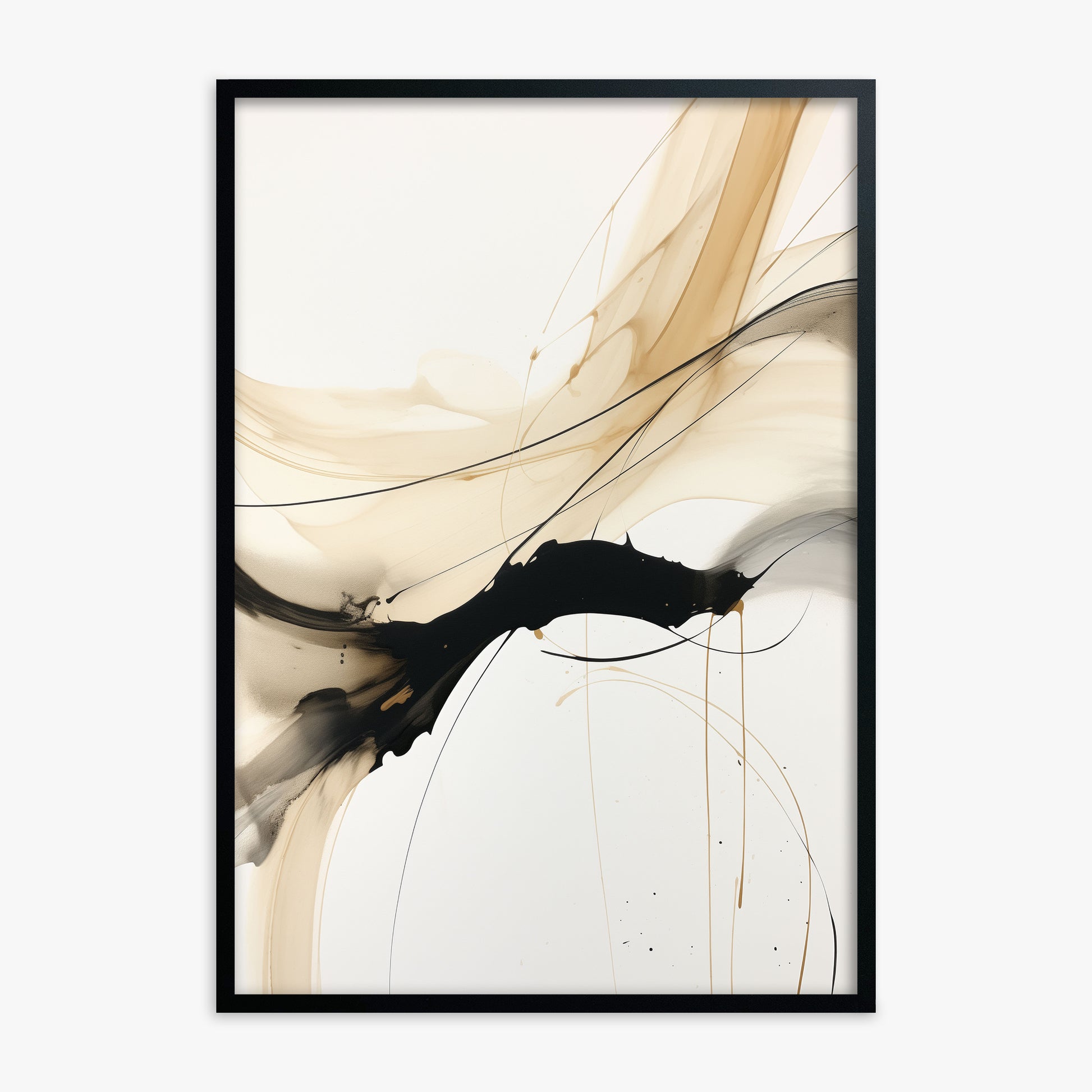 Gilded Blending, Black Framed Poster With Black Frame