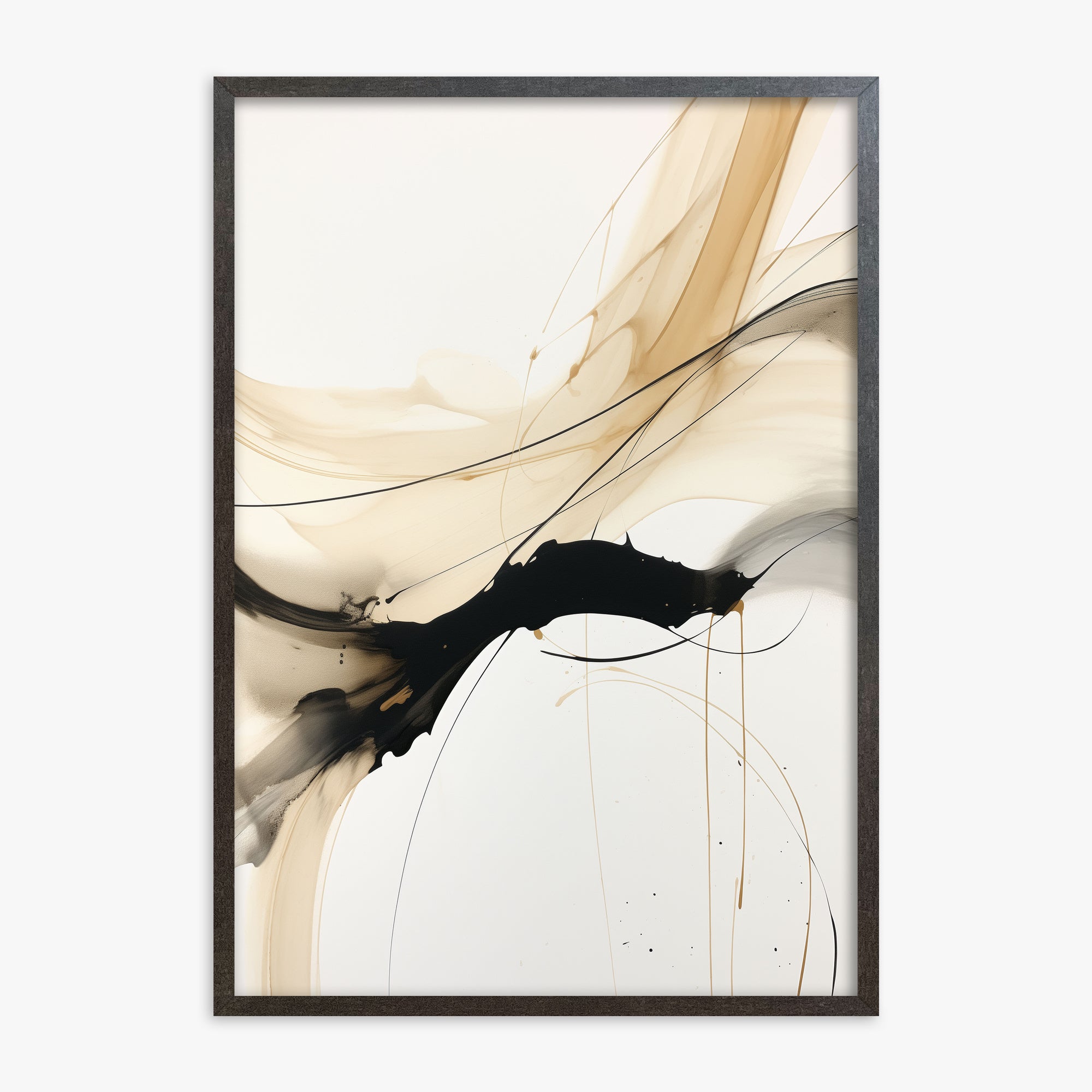 Gilded Blending, 70x100cm Framed Poster With Espresso Frame