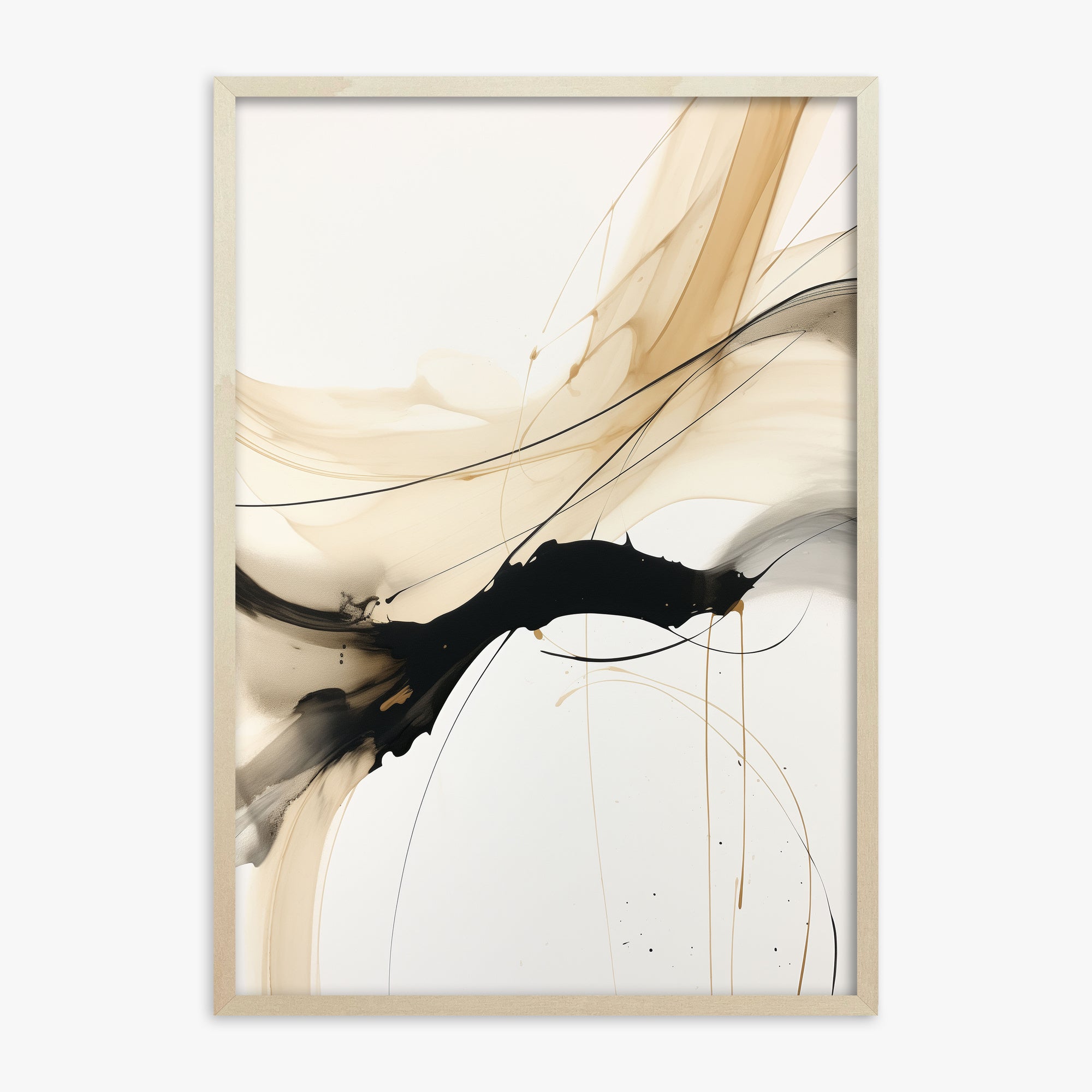 Gilded Blending, 70x100cm Framed Poster With Lime Wood Frame