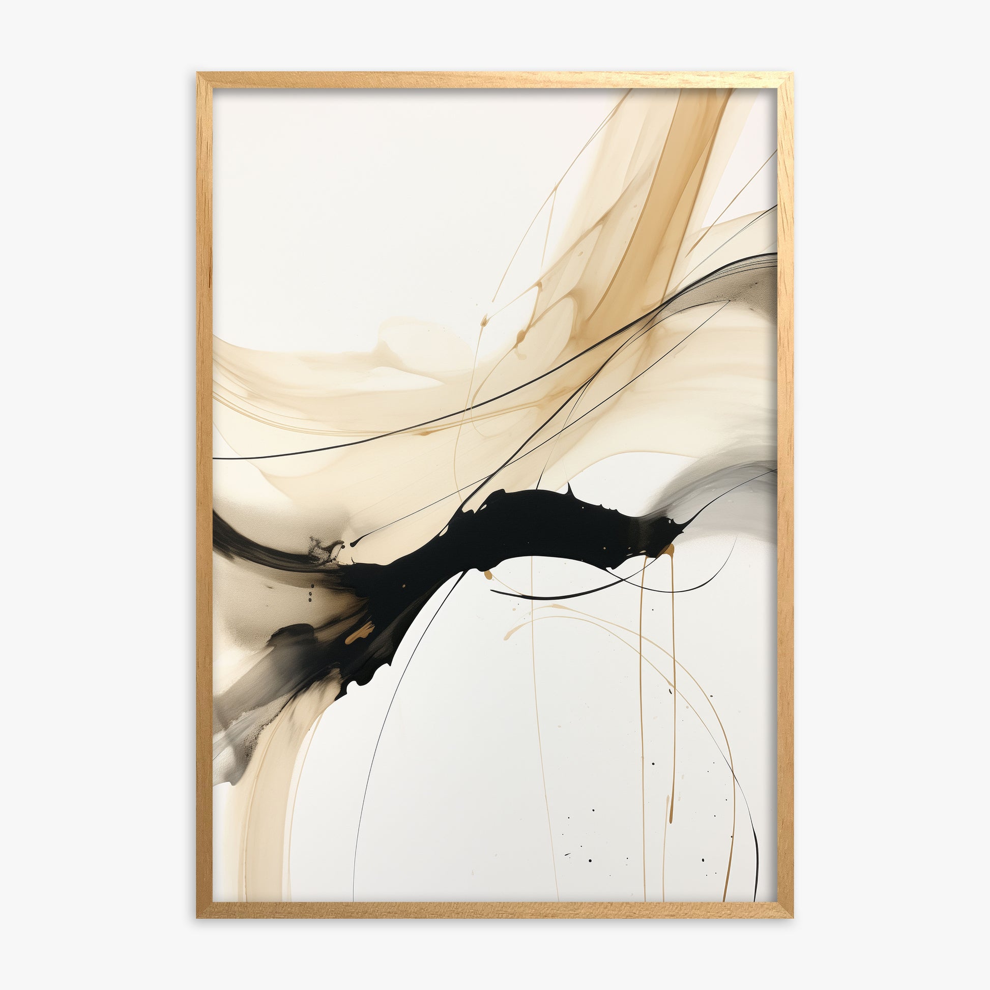 Gilded Blending, Oak Framed Poster With Oak Frame
