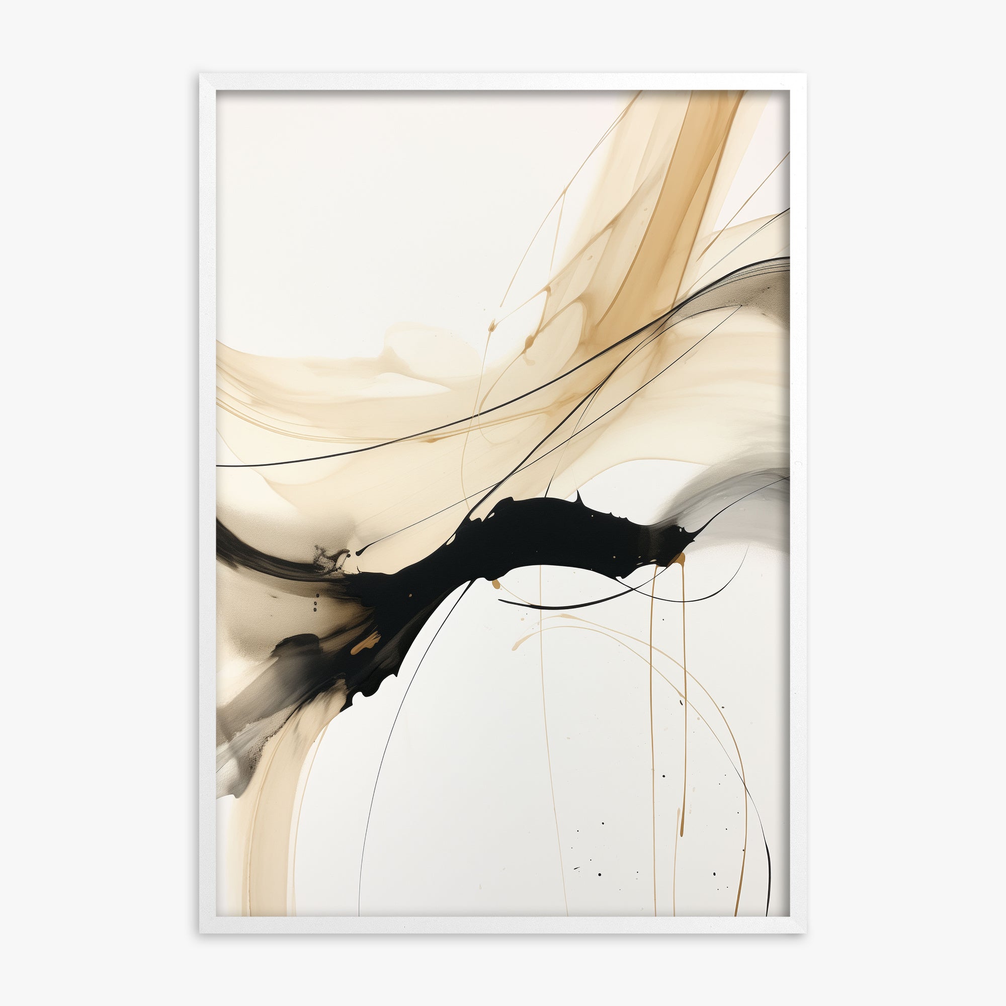 Gilded Blending, White Framed Poster With White Frame
