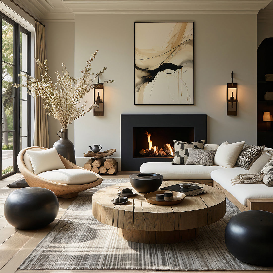 Gilded Blending, 50x70cm Framed Poster With Black Frame