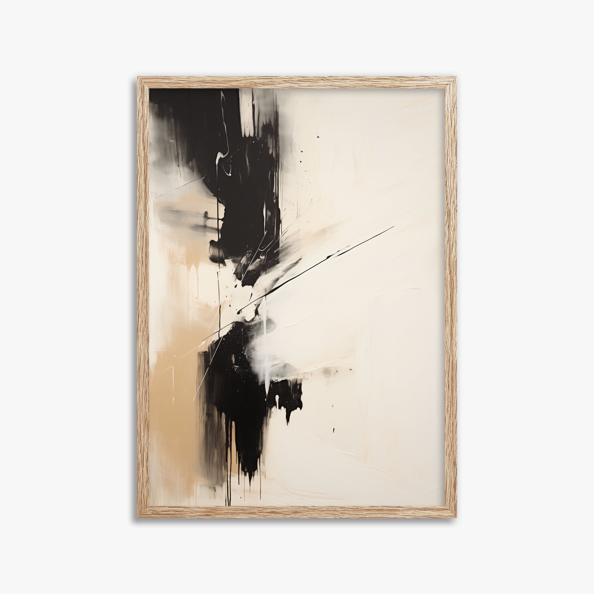 Duality Strike, 50x70cm Framed Poster With Raw Oak Frame