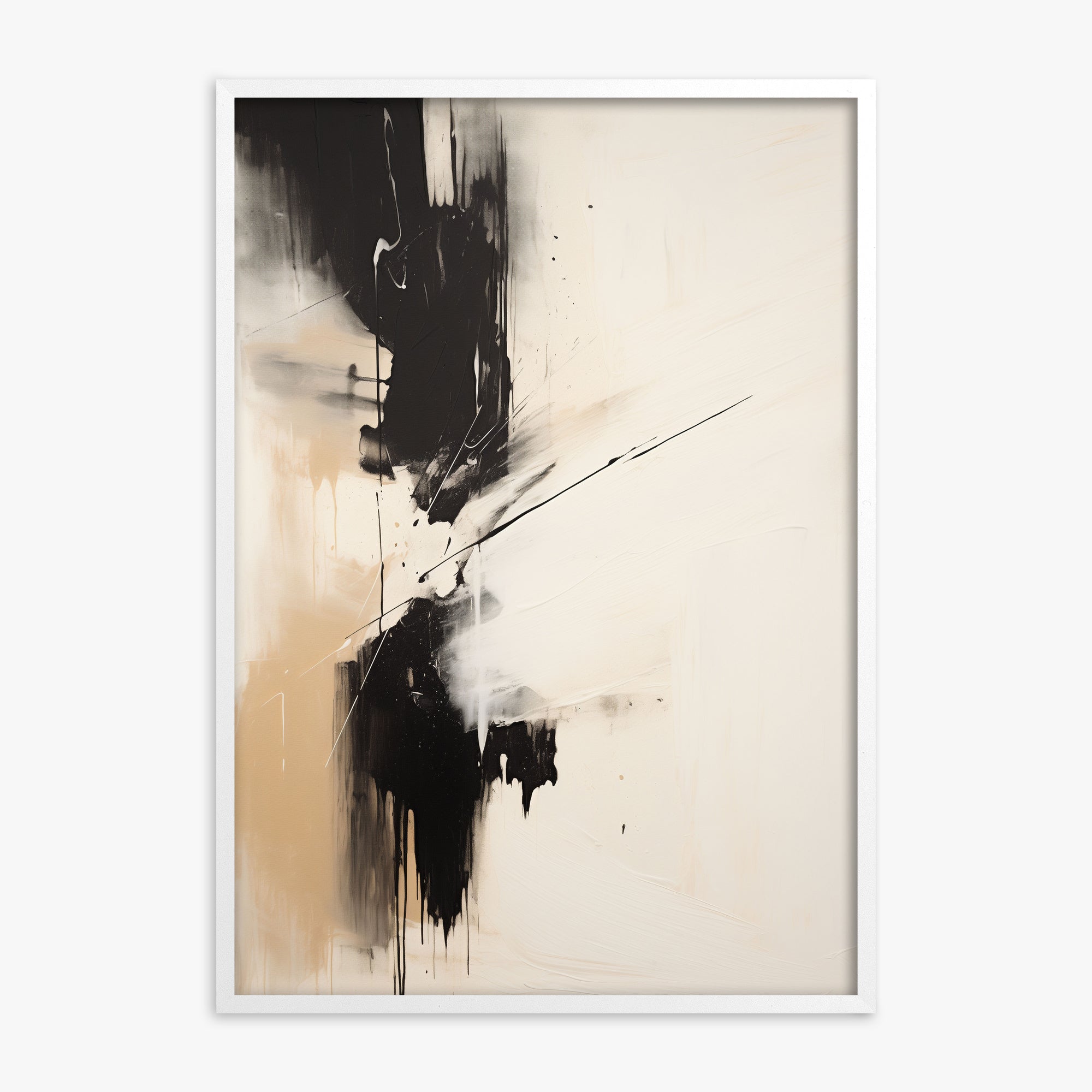 Duality Strike, White Framed Poster With White Frame