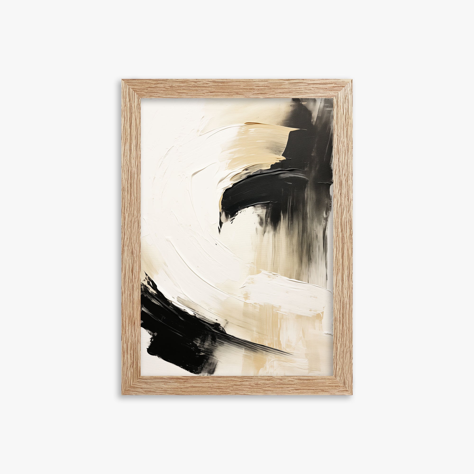 Crescent Anchor, 21x30cm Framed Poster With Raw Oak Frame