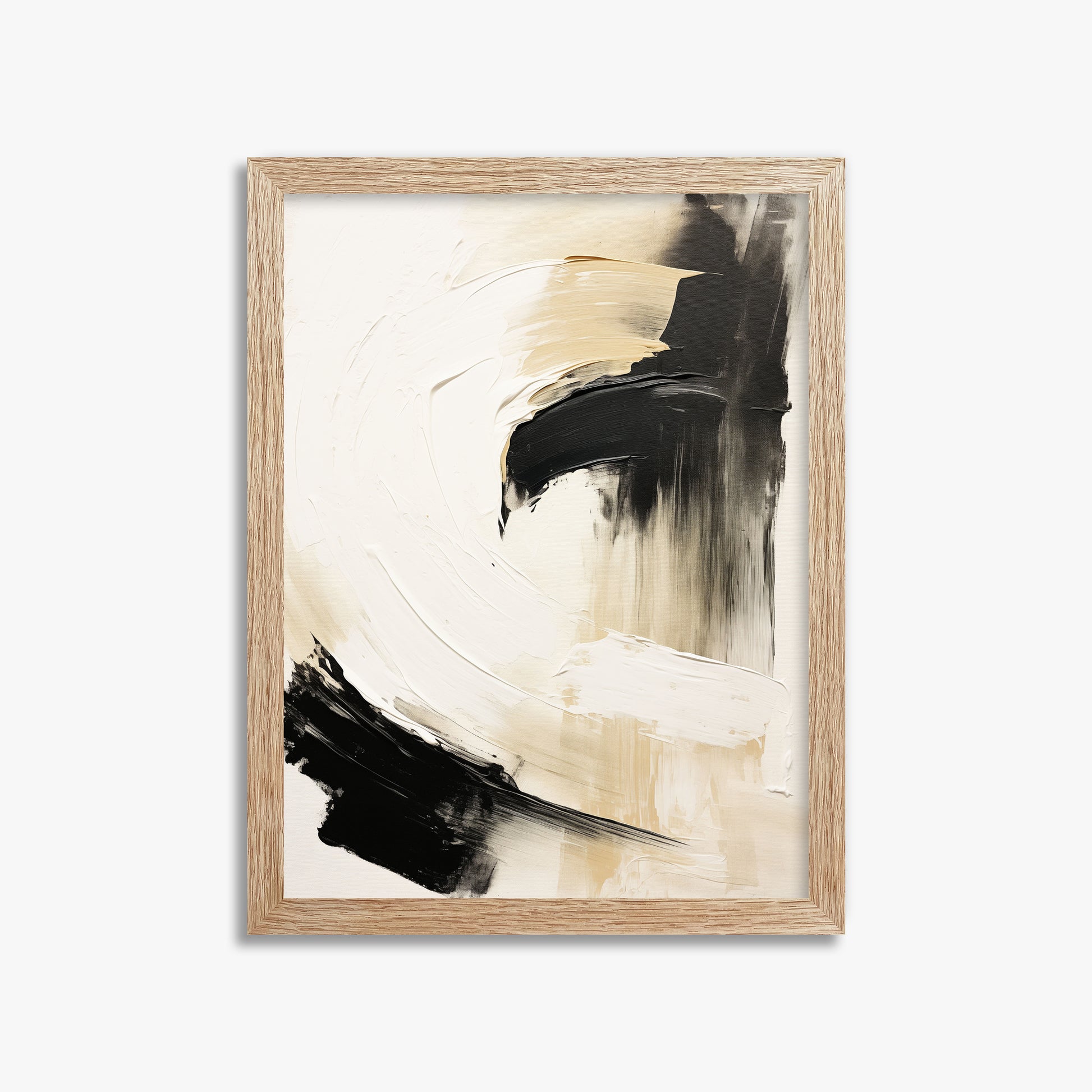 Crescent Anchor, 30x40cm Framed Poster With Raw Oak Frame