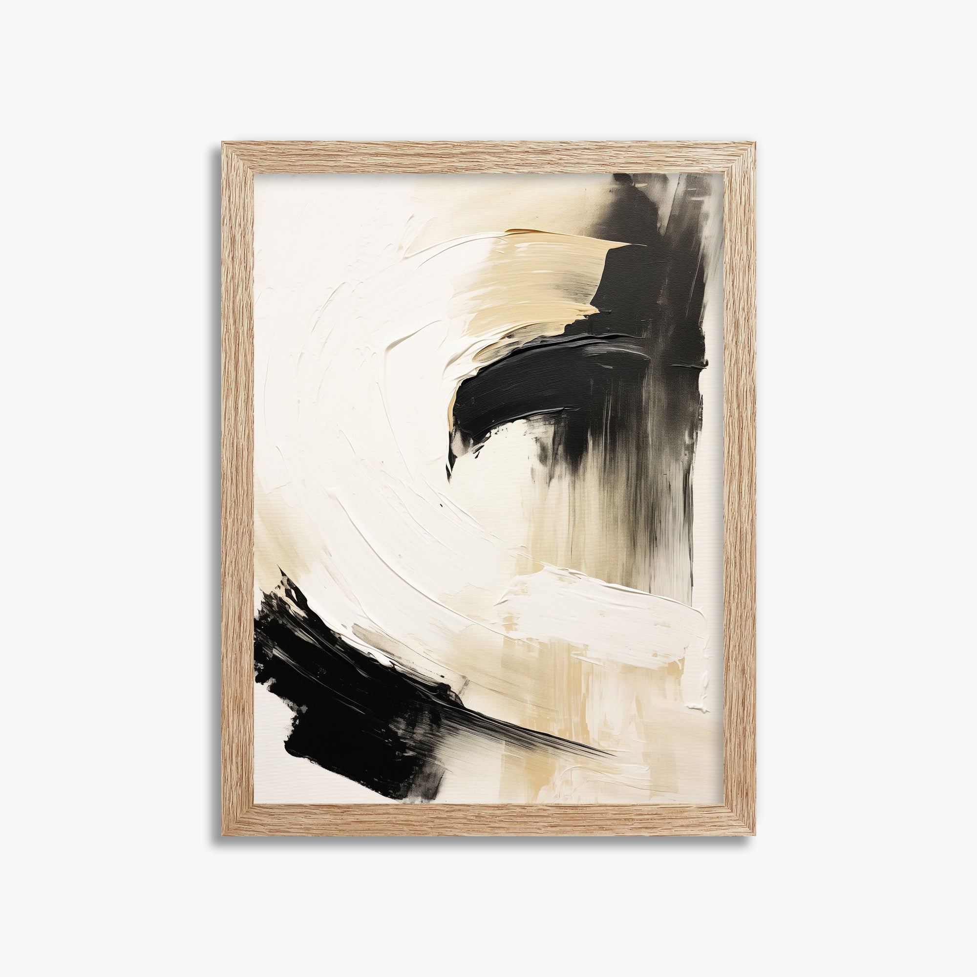 Crescent Anchor, 30x40cm Framed Poster With Raw Oak Frame