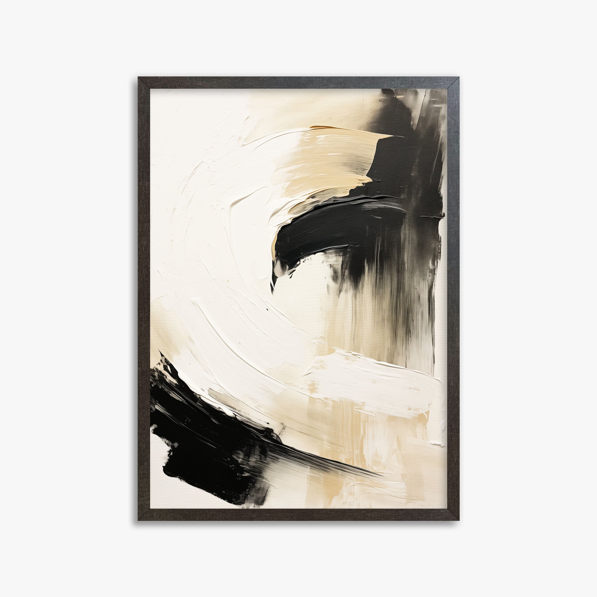 Crescent Anchor, 50x70cm Framed Poster With Espresso Frame