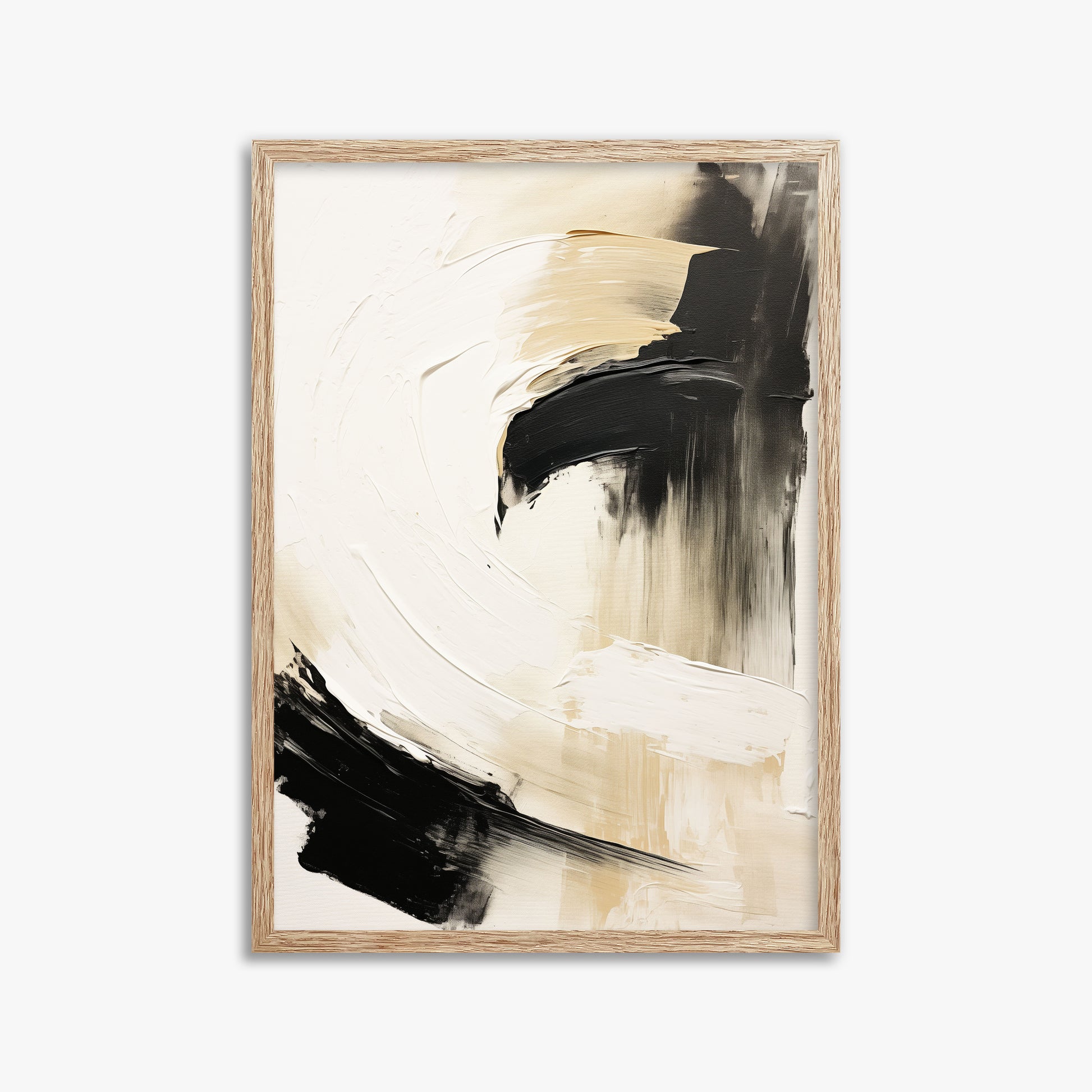 Crescent Anchor, 50x70cm Framed Poster With Raw Oak Frame