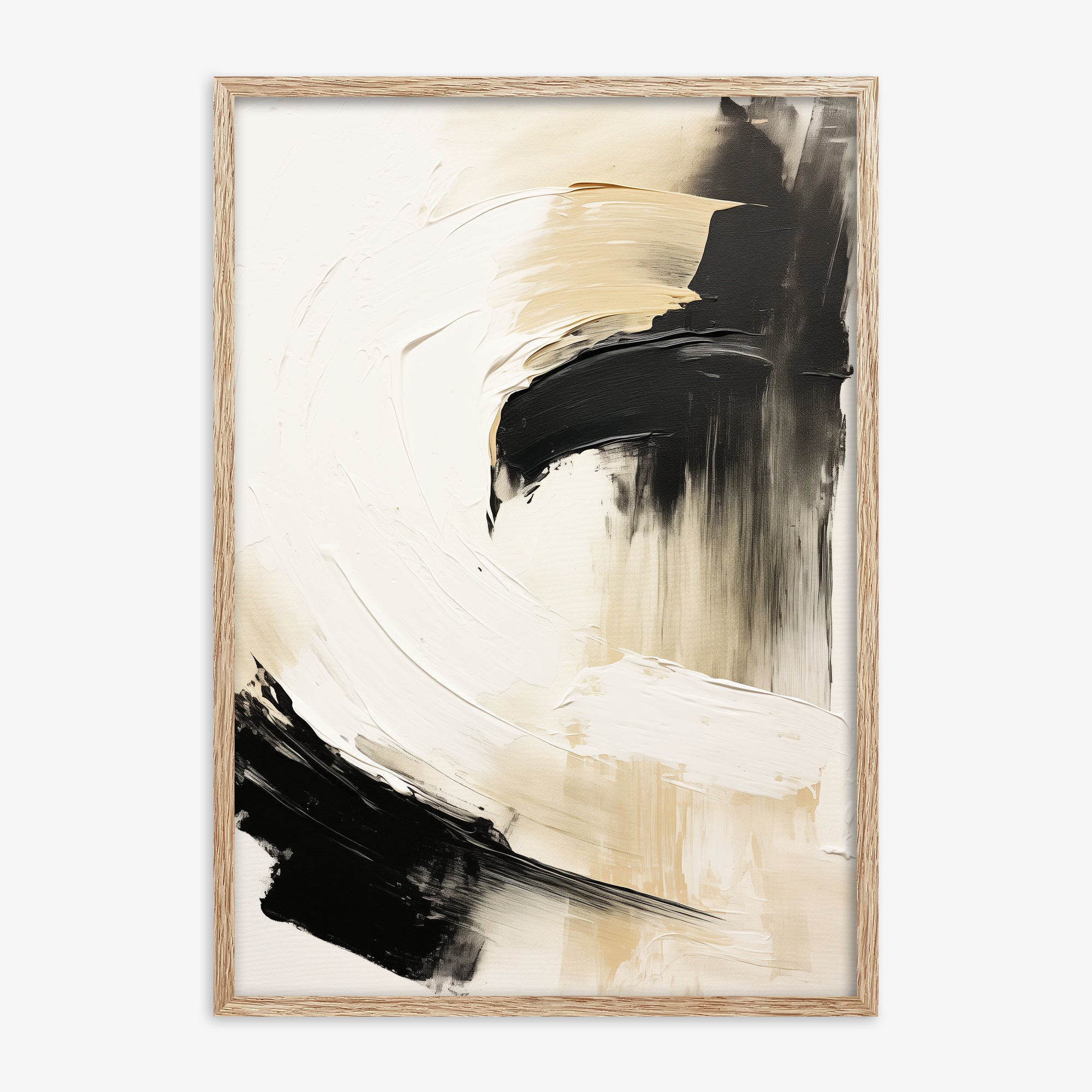 Crescent Anchor, 70x100cm Framed Poster With Raw Oak Frame