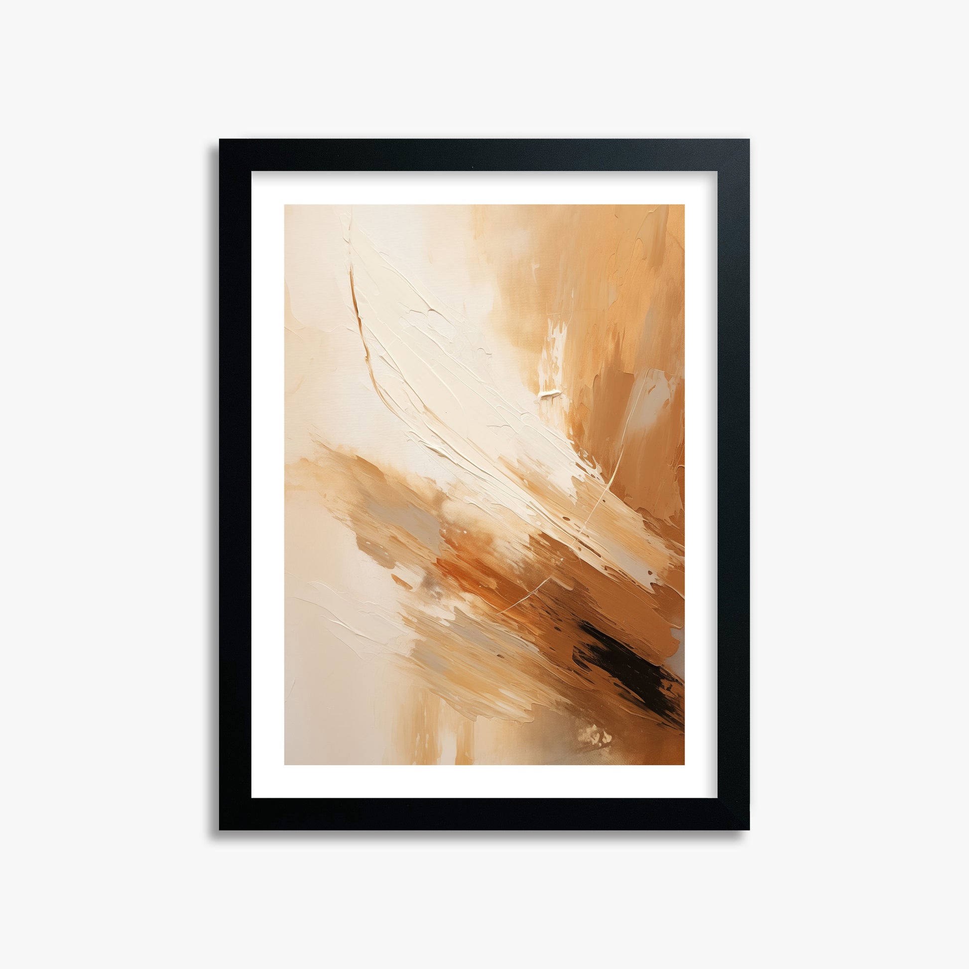 Desert Wind Abstract, 30x40cm Framed Poster With Black Frame