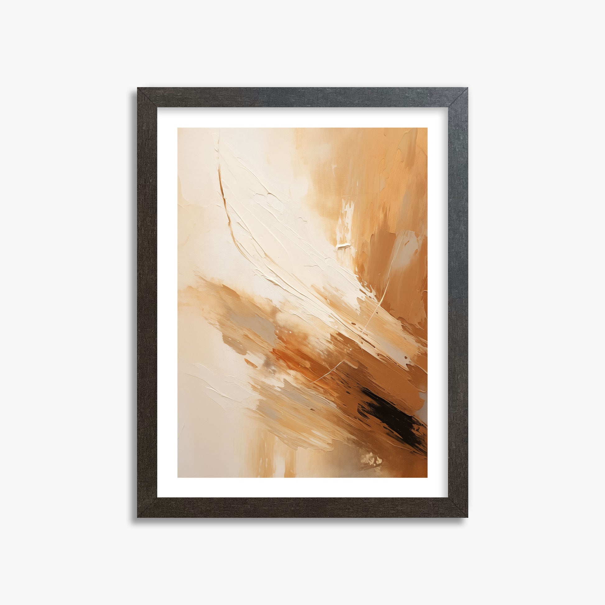 Desert Wind Abstract, 30x40cm Framed Poster With Espresso Frame
