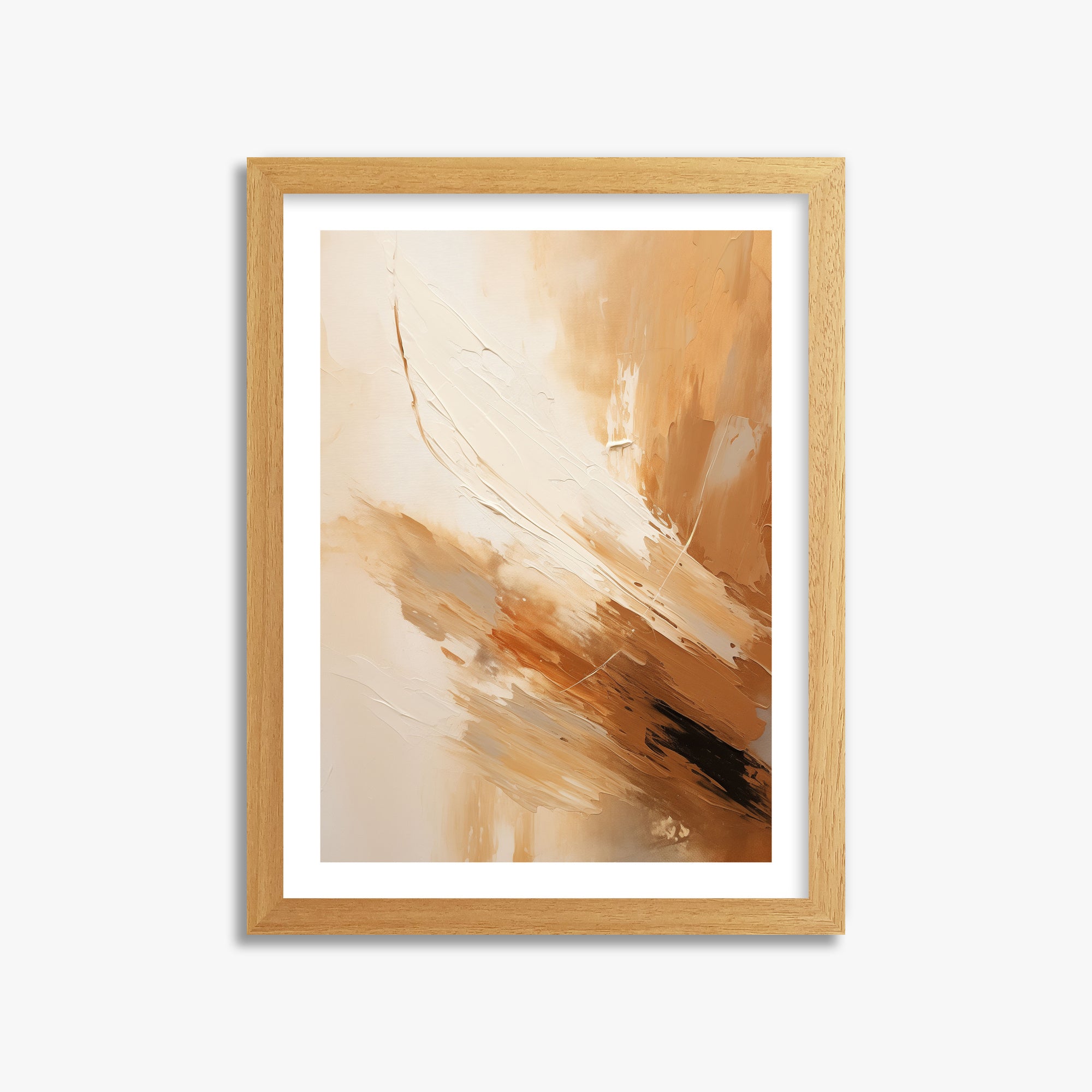 Desert Wind Abstract, 30x40cm Framed Poster With Oak Frame