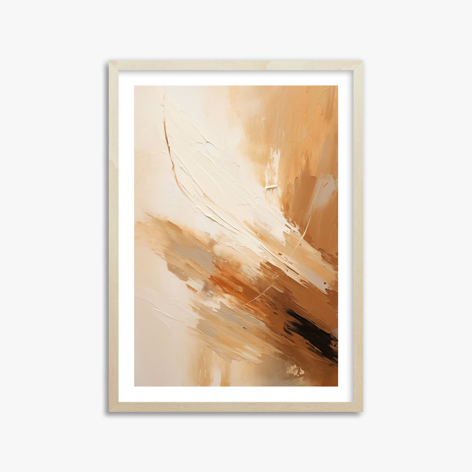 Desert Wind Abstract, 50x70cm Framed Poster With Lime Wood Frame