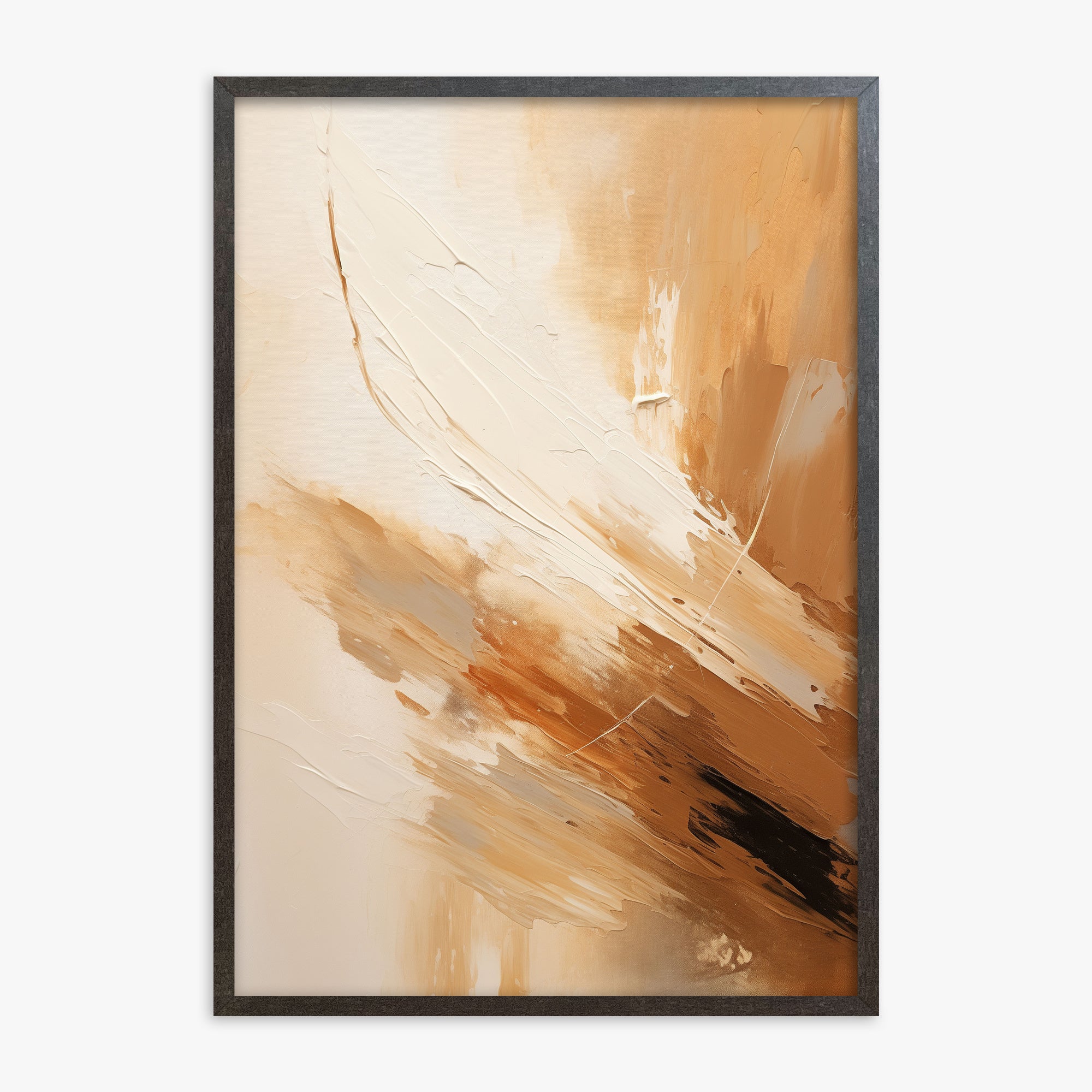 Desert Wind Abstract, 70x100cm Framed Poster With Espresso Frame