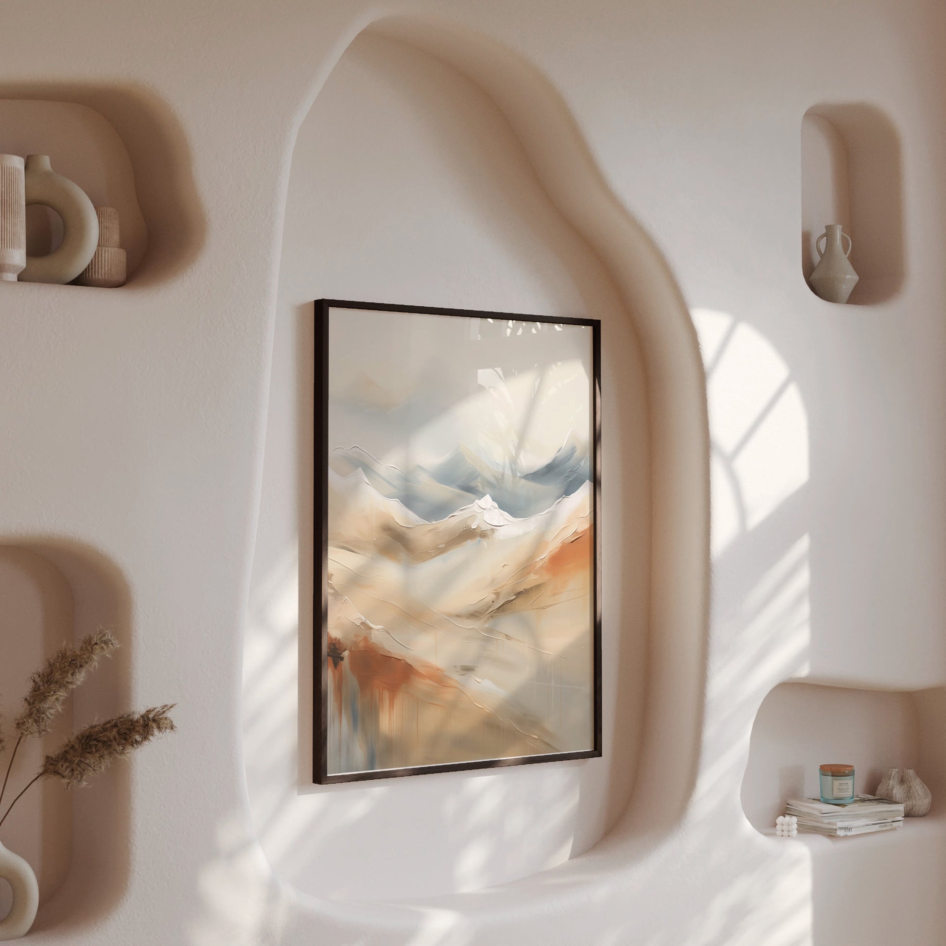 Design Concept No. 13 for Serene Summit Haze Modern Poster Art