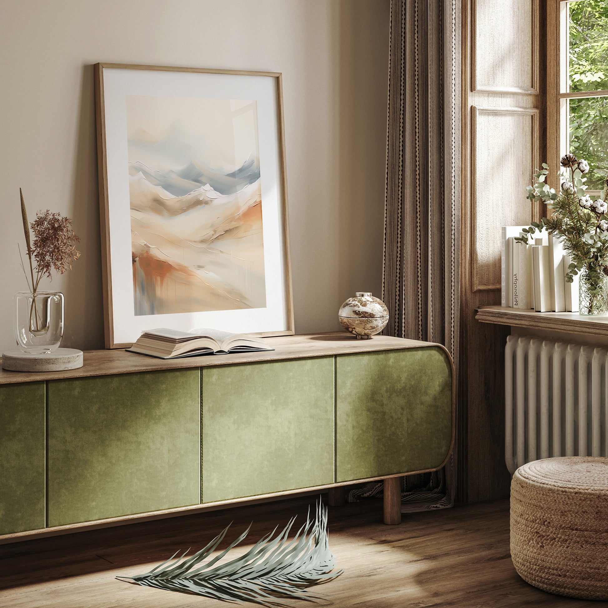 Design Concept No. 23 for Serene Summit Haze Modern Poster Art