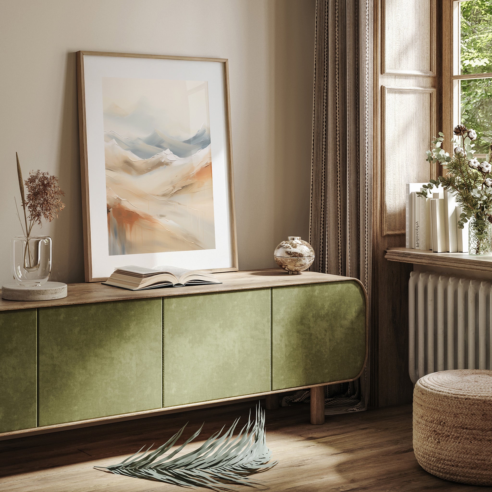 Design Concept No. 23 for Serene Summit Haze Modern Poster Art