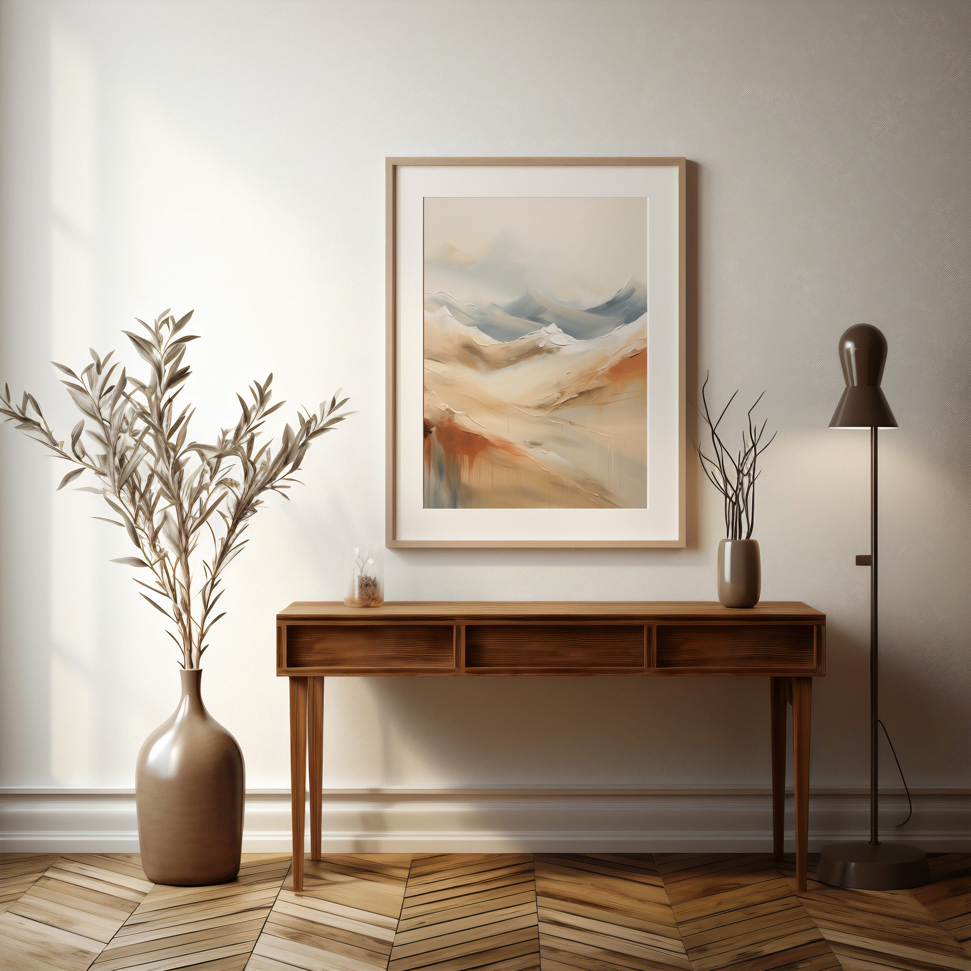 Design Concept No. 37 for Serene Summit Haze Modern Poster Art