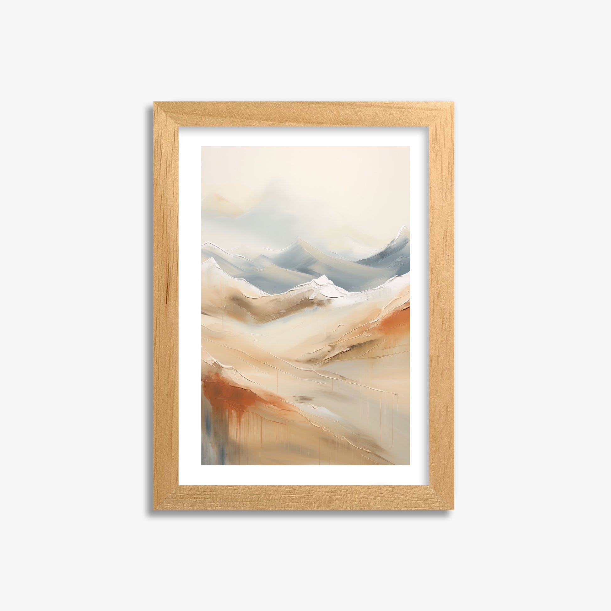Serene Summit Haze, 21x30cm Oak Framed Art Reproduction