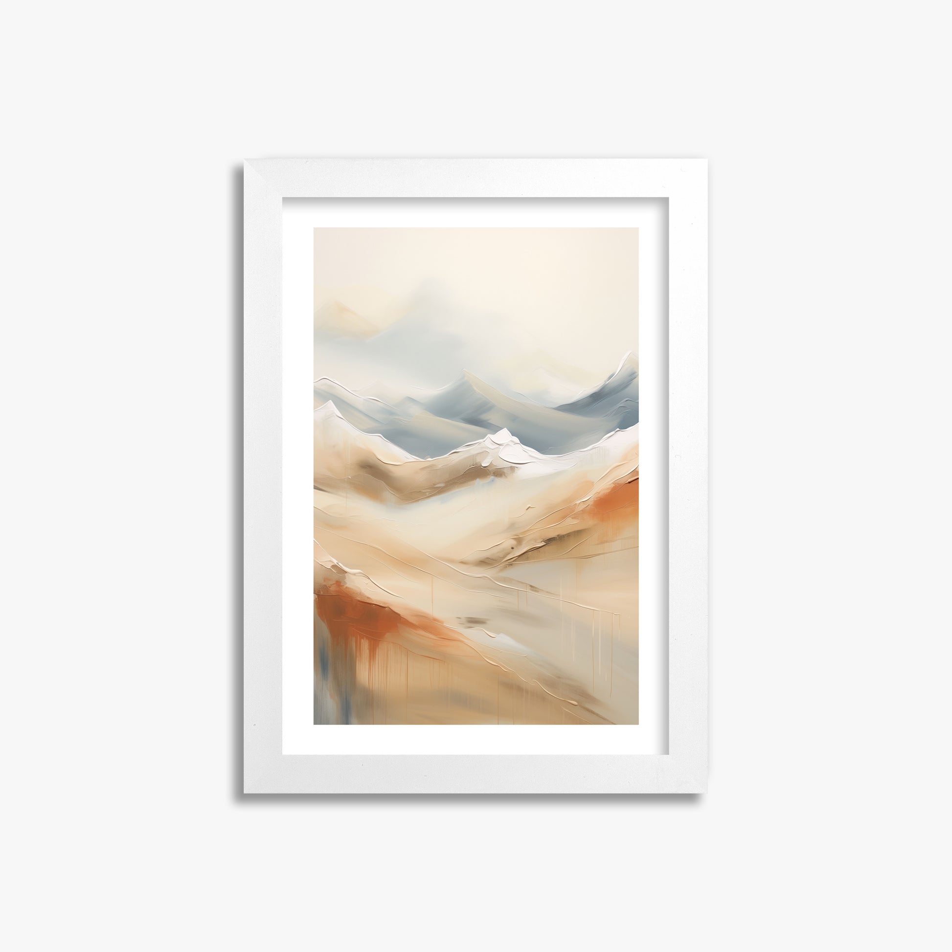 Serene Summit Haze, 21x30cm Whitek Framed Art Reproduction