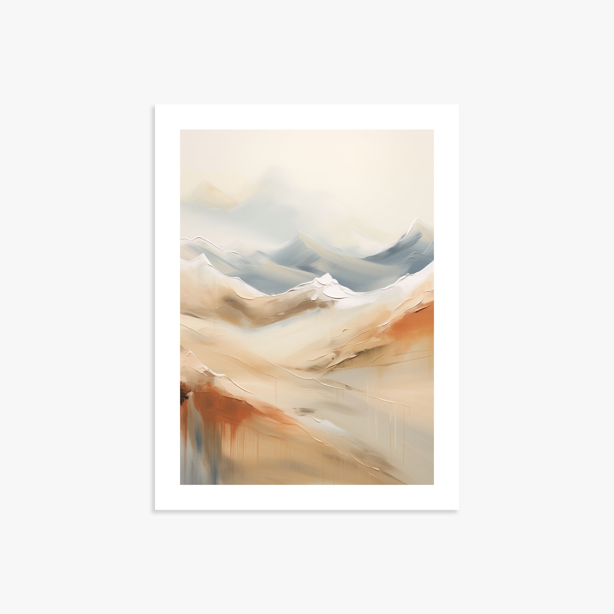 Serene Summit Haze, 30x40cm Printed Poster