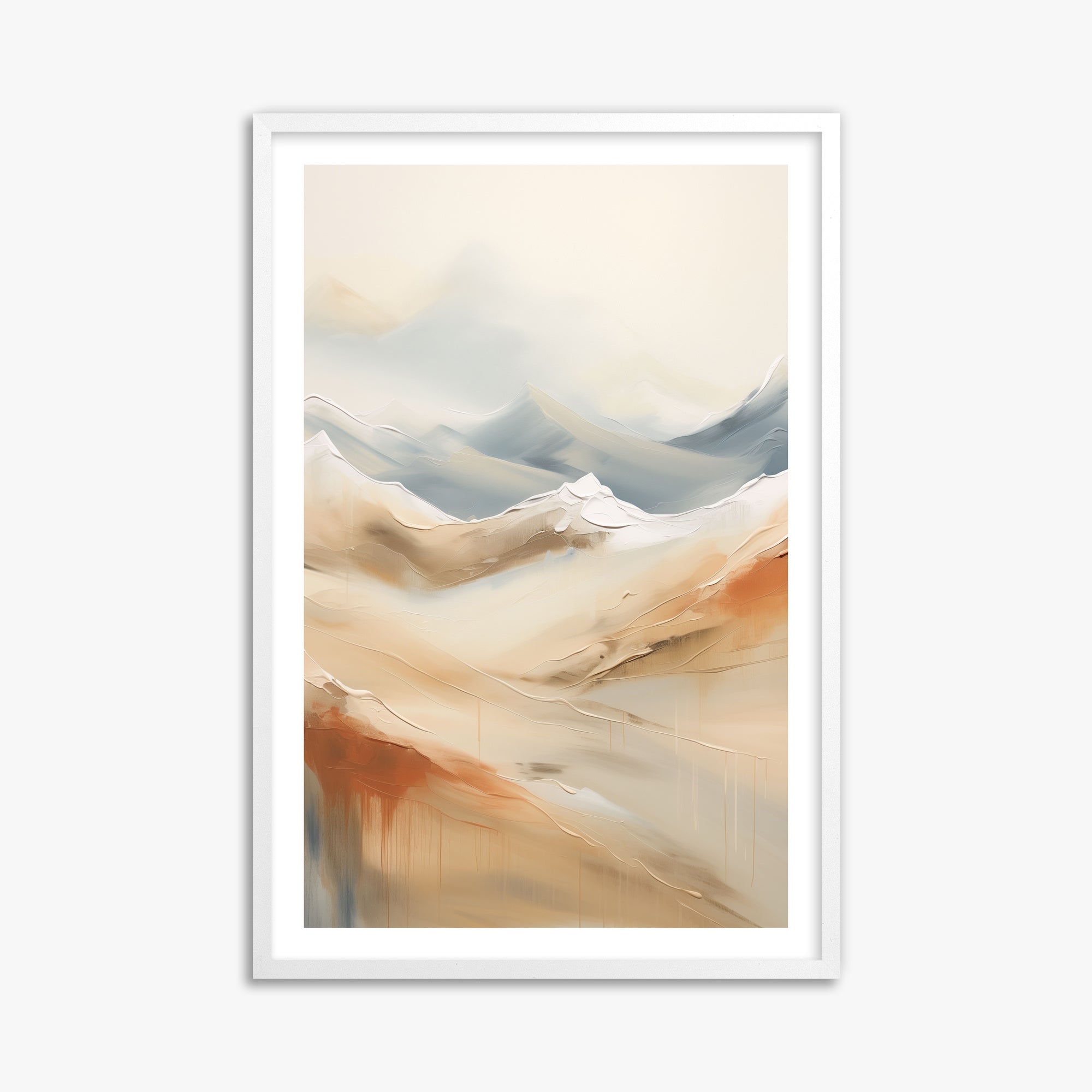 Serene Summit Haze, 61x91cm Whitek Framed Art Reproduction