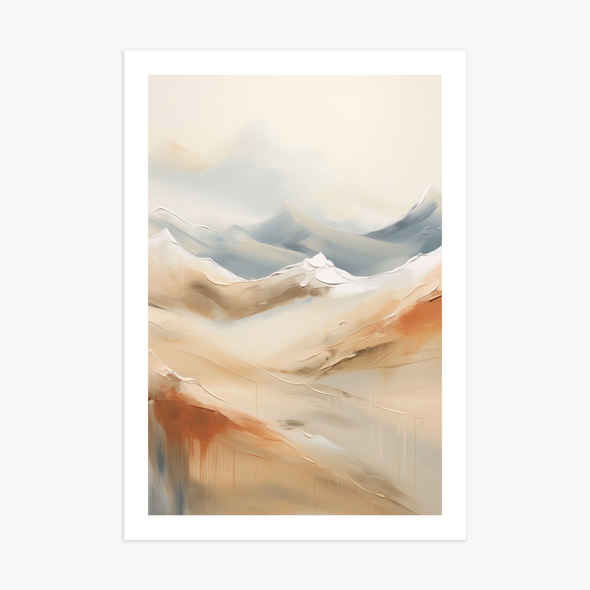 Serene Summit Haze, 70x100cm Printed Poster