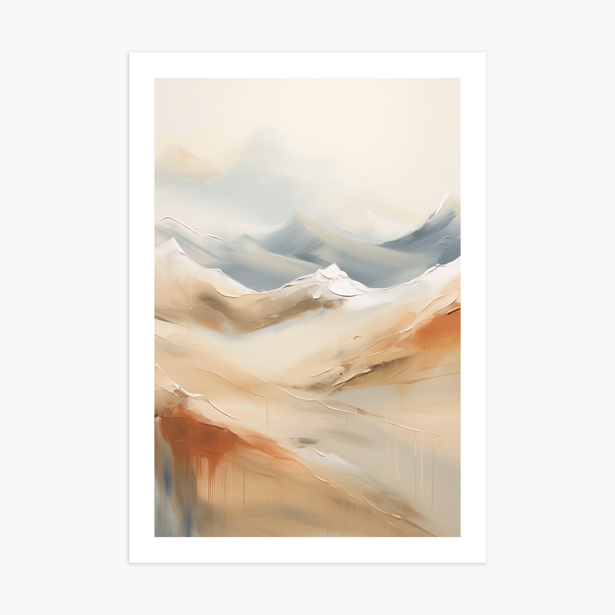 Serene Summit Haze, 70x100cm Printed Poster