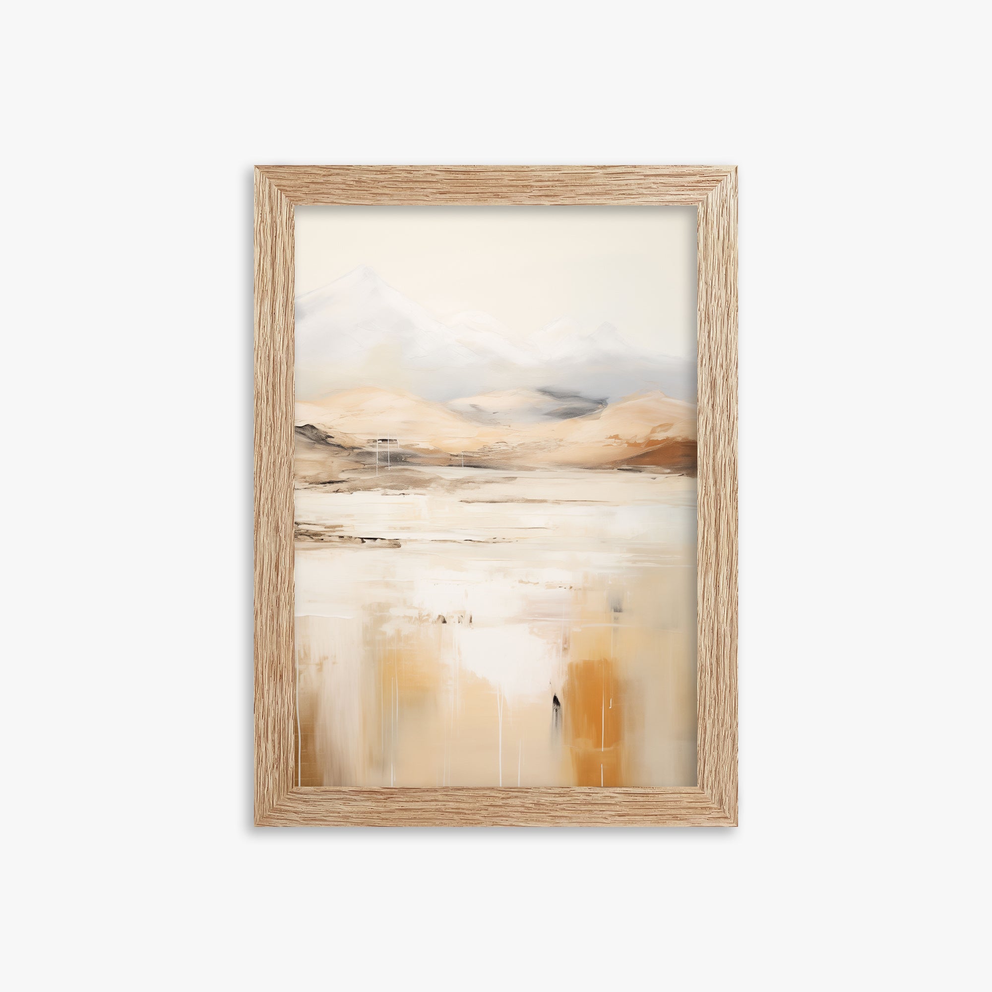 Reflected Dunes, 21x30cm Framed Poster With Raw Oak Frame